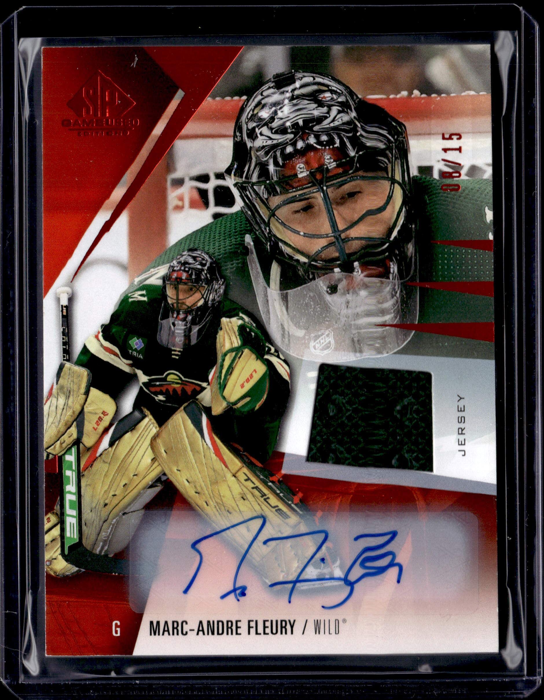 2023-24 UD SP Game Used Jersey Auto /15 Marc-Andre Fleury