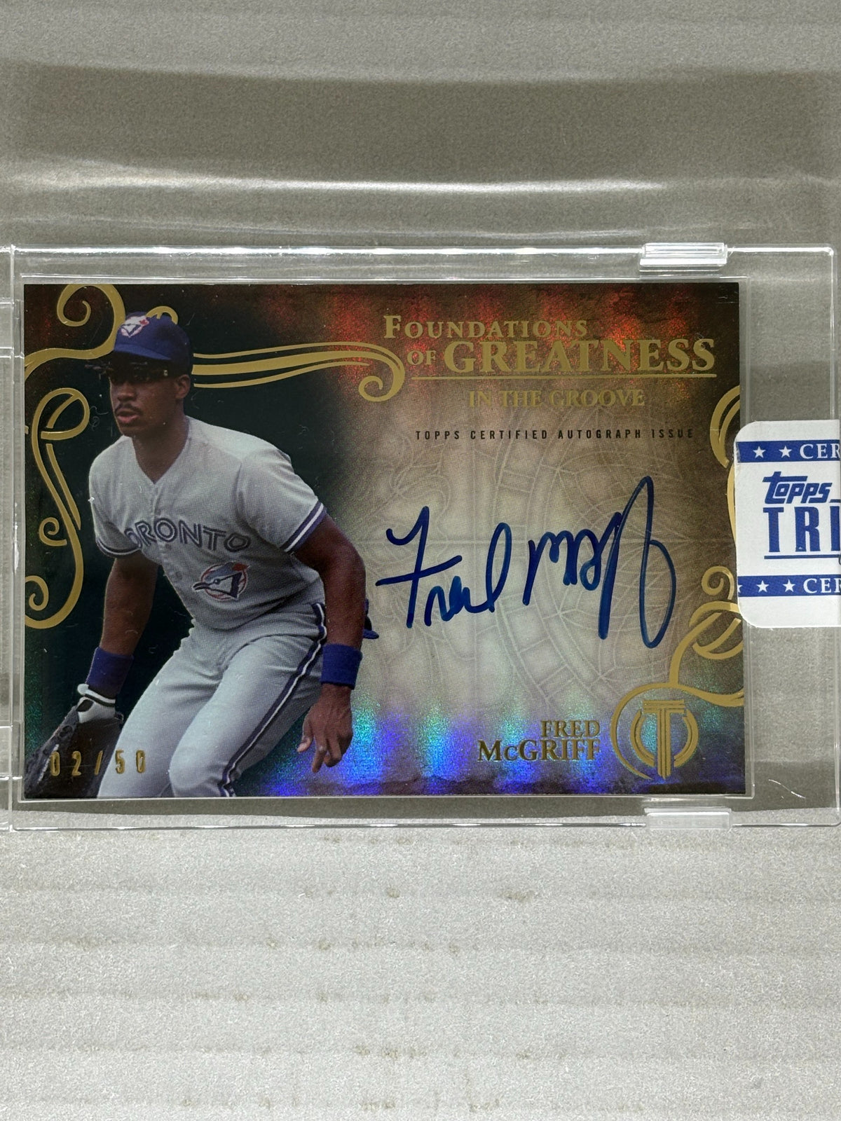 2015 Topps Foundations Of Greatness In The Groove Autograph /50 Fred McGriff
