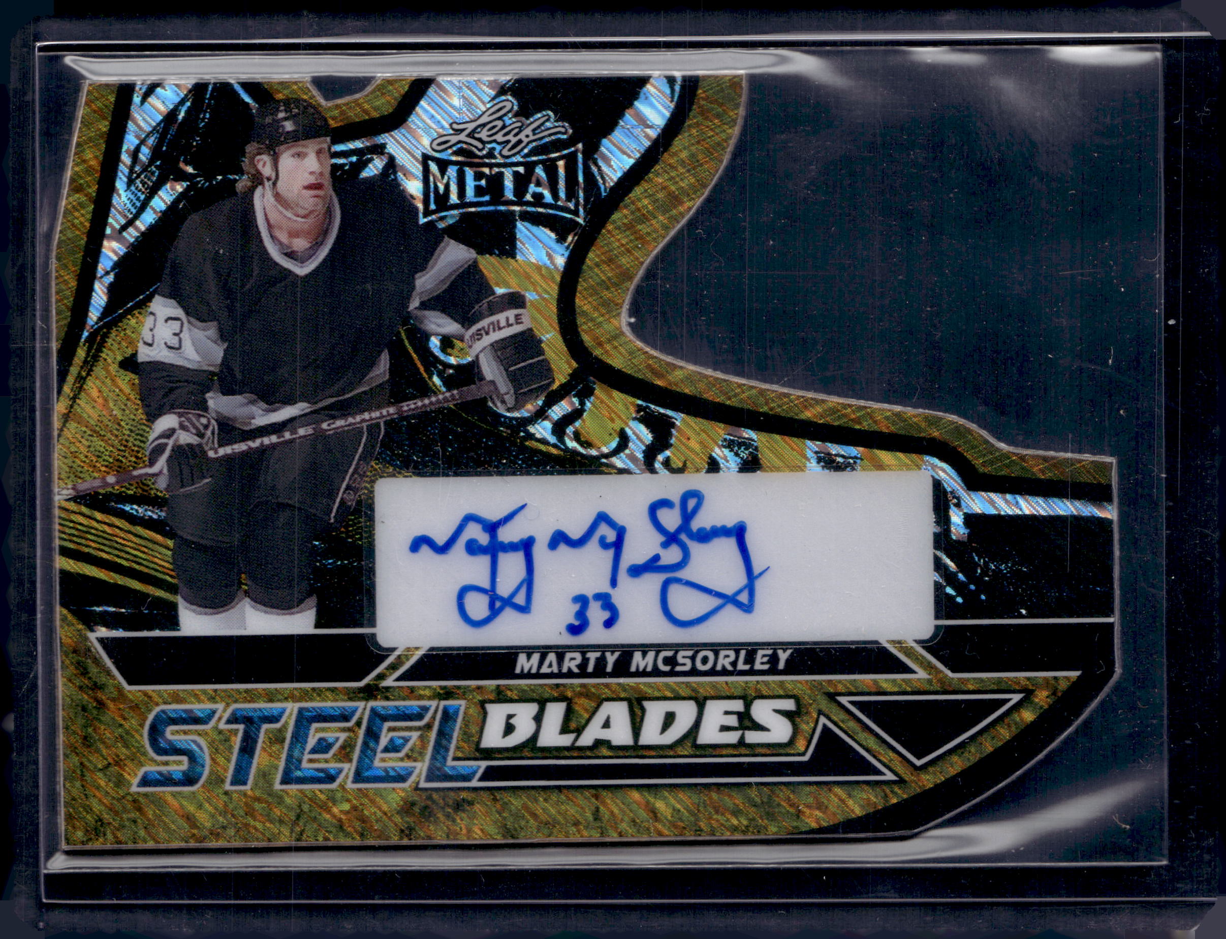 Marty McSorley 1/1 Steel Blades Gold Vinyl