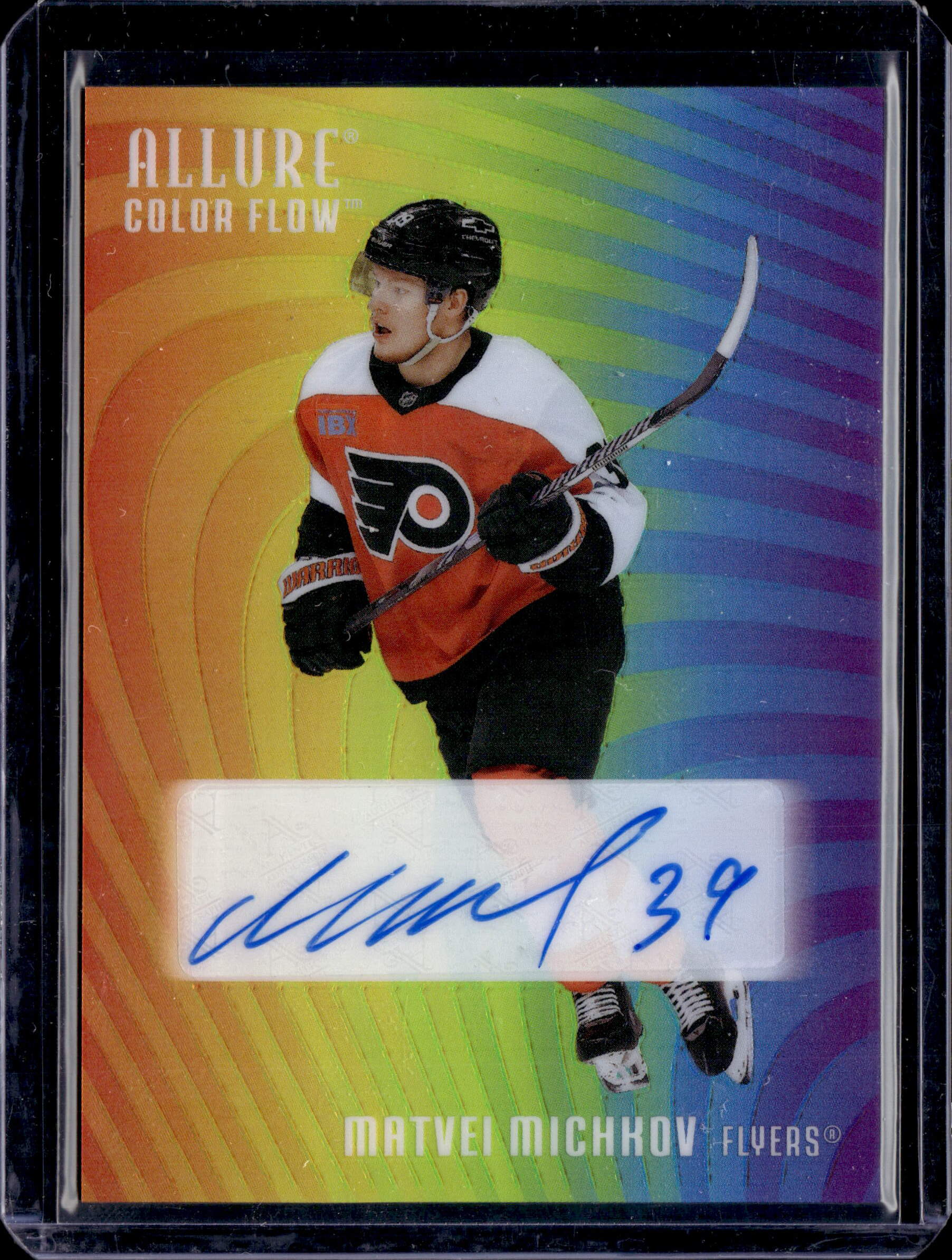 2025-26 Upper Deck Allure Matvei Michkov Full Rainbow Auto