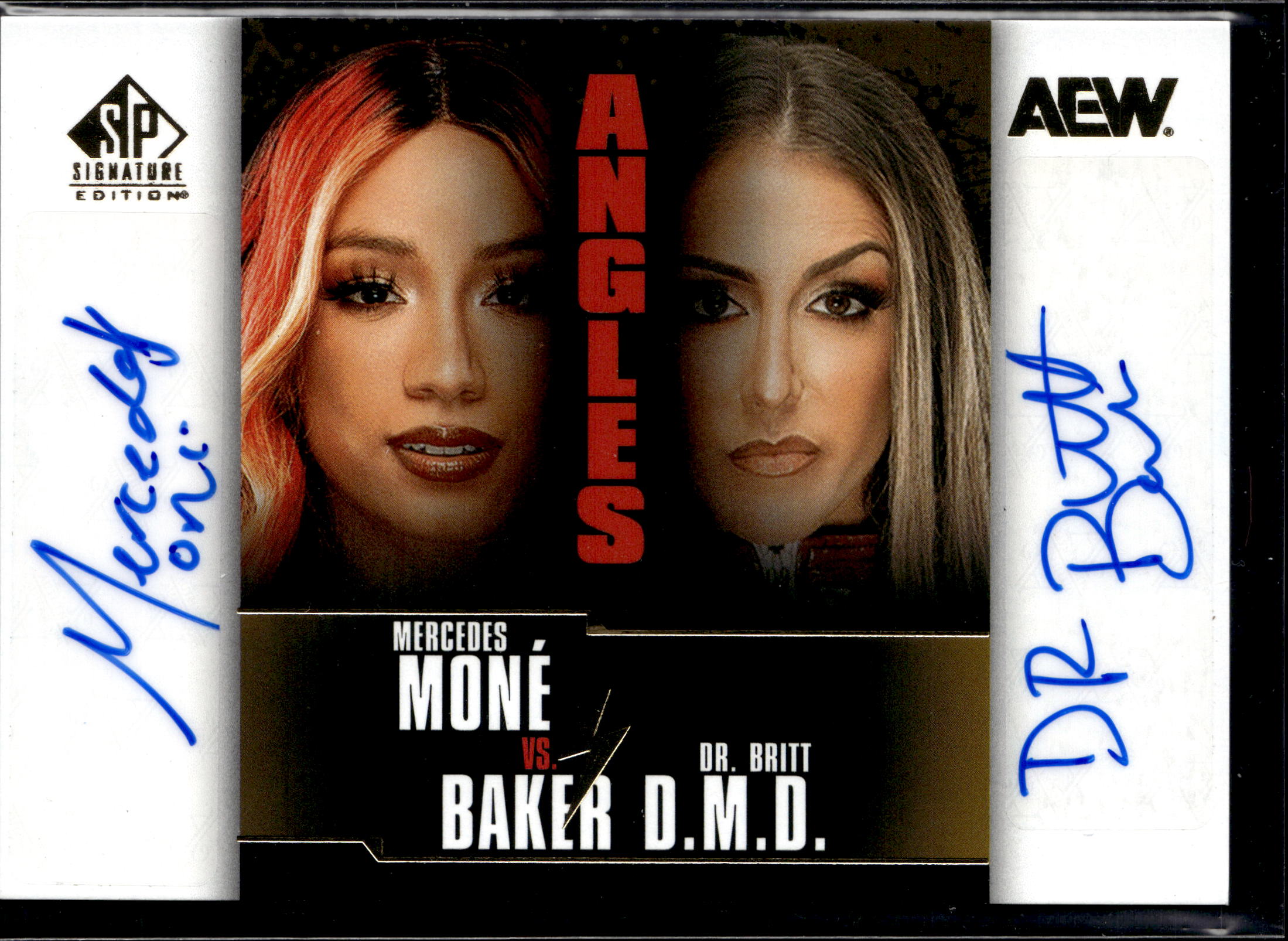 2025 SP Signature Edition AEW Angles Dr. Britt Baker DMD Mercedes Mone Dual Auto