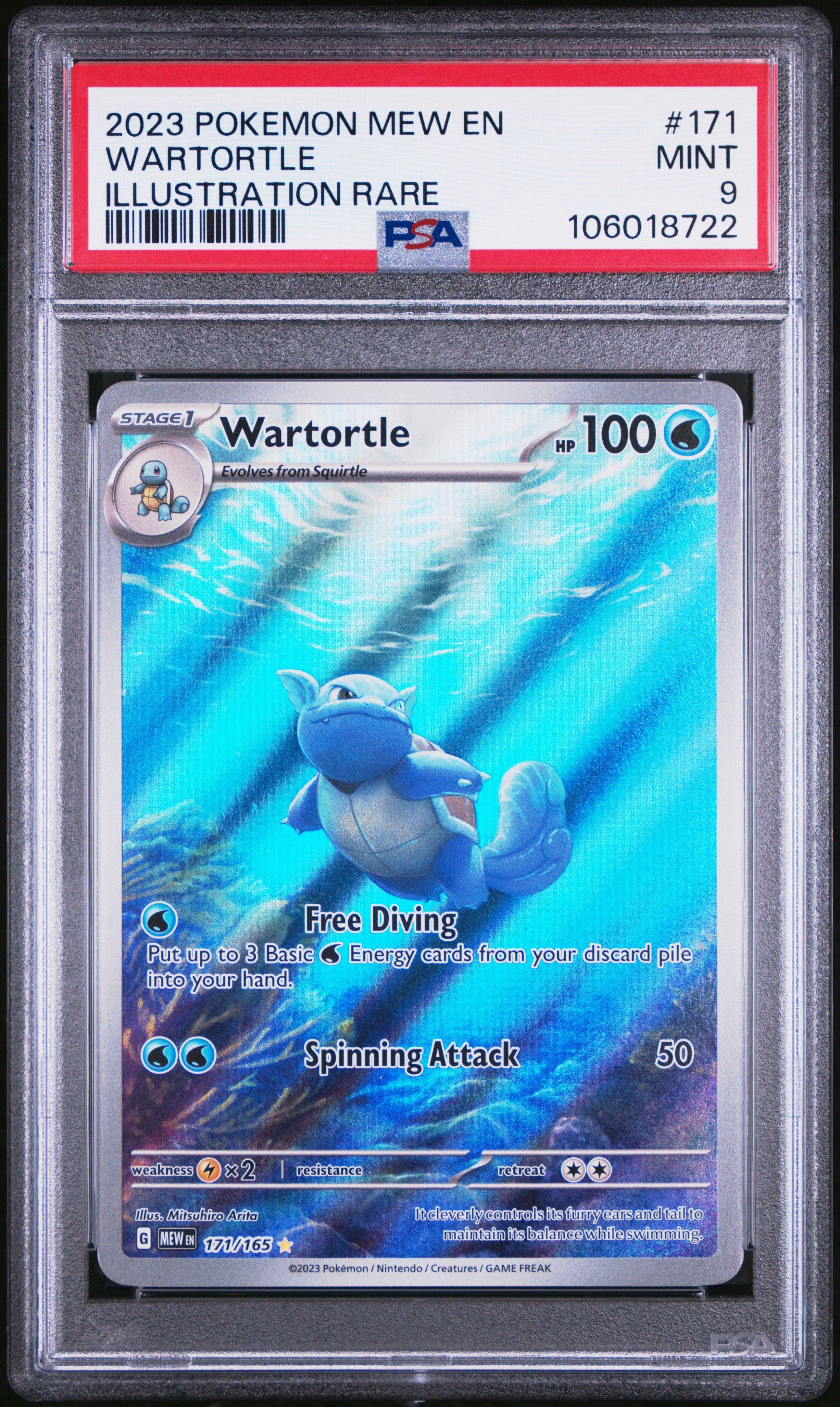 2023 Scarlet & Violet 151 Wartortle IR PSA 9