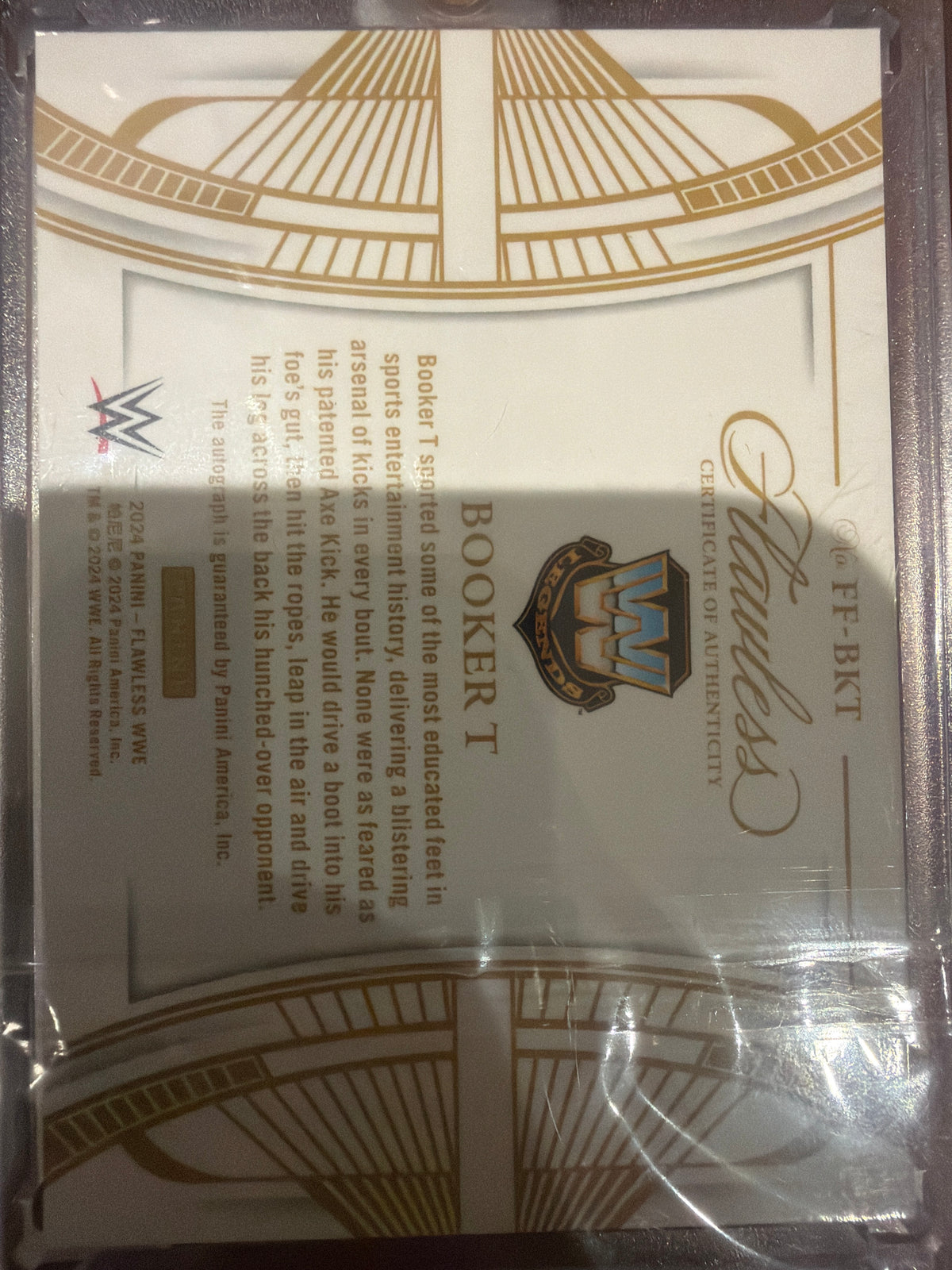 2024 Flawless WWE Booker T Finishing Moves Auto Ruby /15