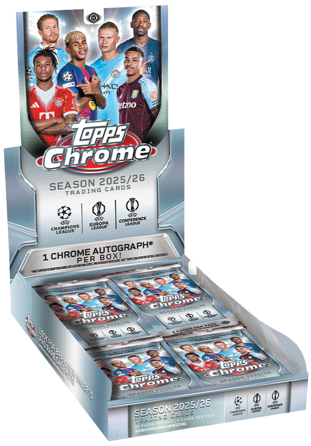 2025-26 Topps Chrome UEFA Club Competitions Hobby Box