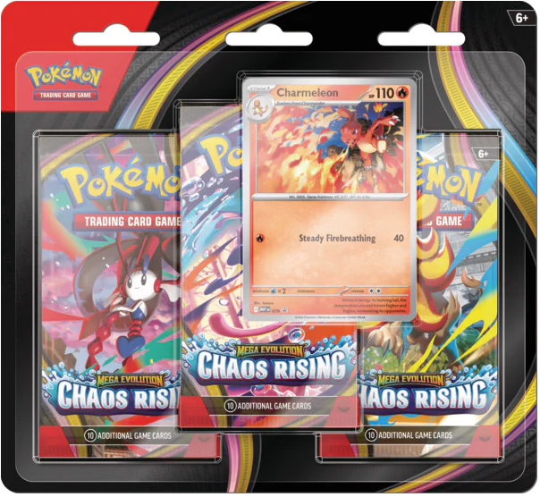 2026 Mega Evolution Chaos Rising 3-Pack Blister