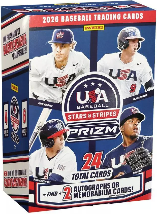2026 Panini USA Stars & Stripes Prizm Baseball Blaster Box