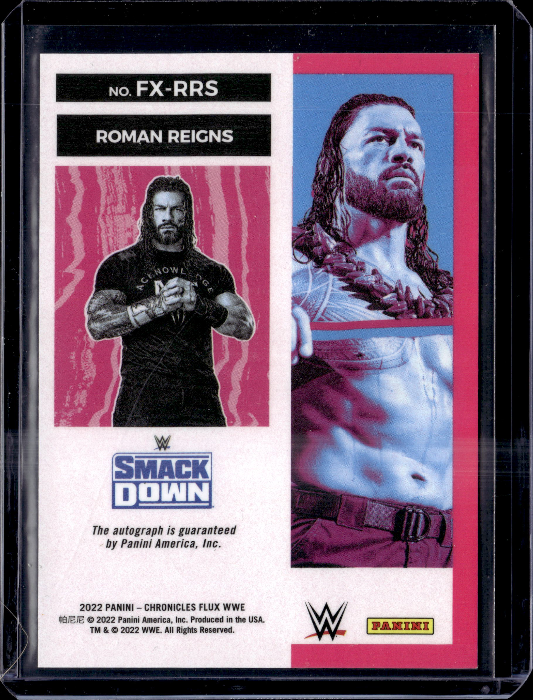 2022 Chronicles Flux WWE Roman Reigns Auto #FX-RRS