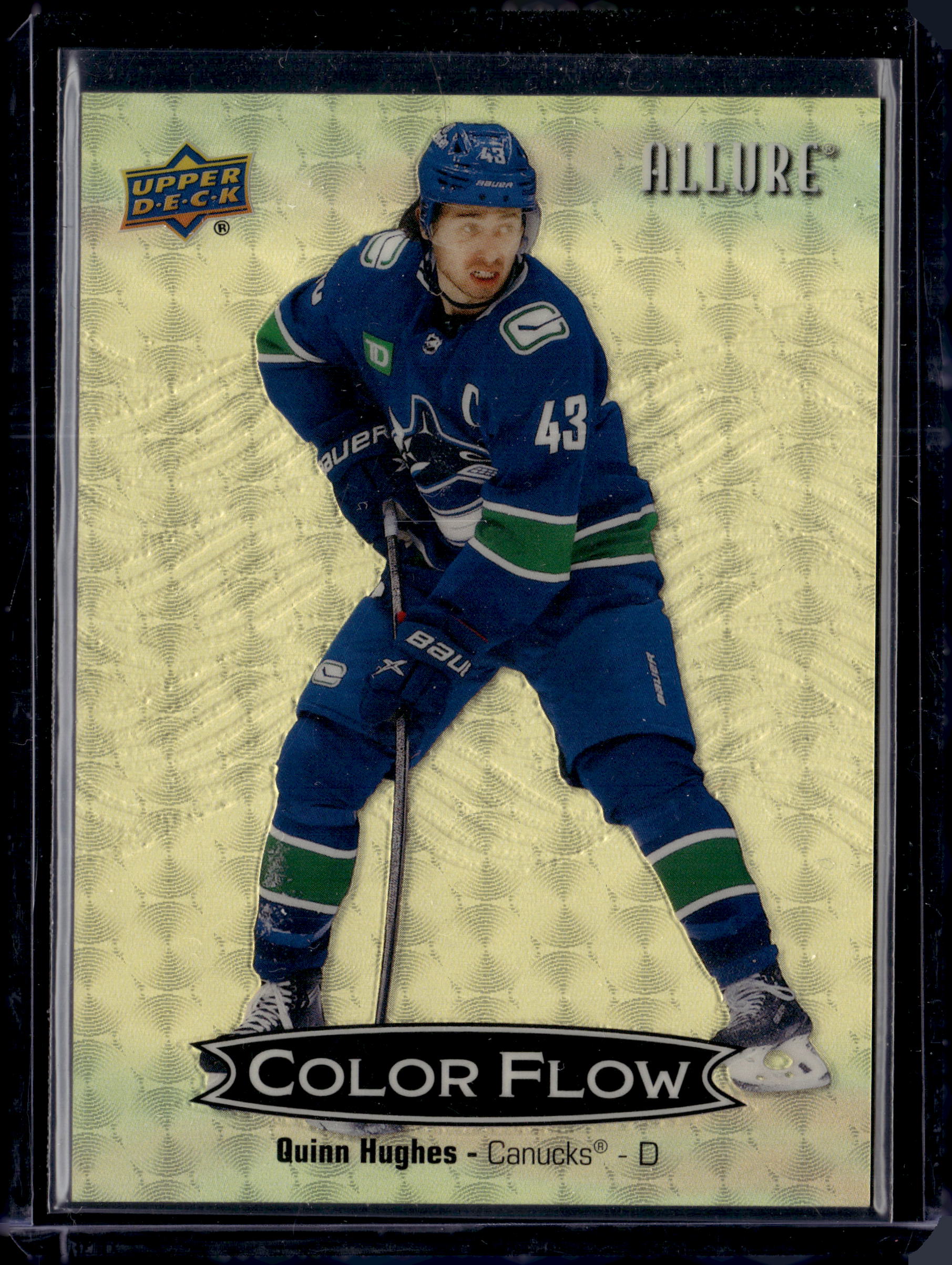 2025-26 Allure Color Flow Golden Treasures Spectrum Quinn Hughes 1/1