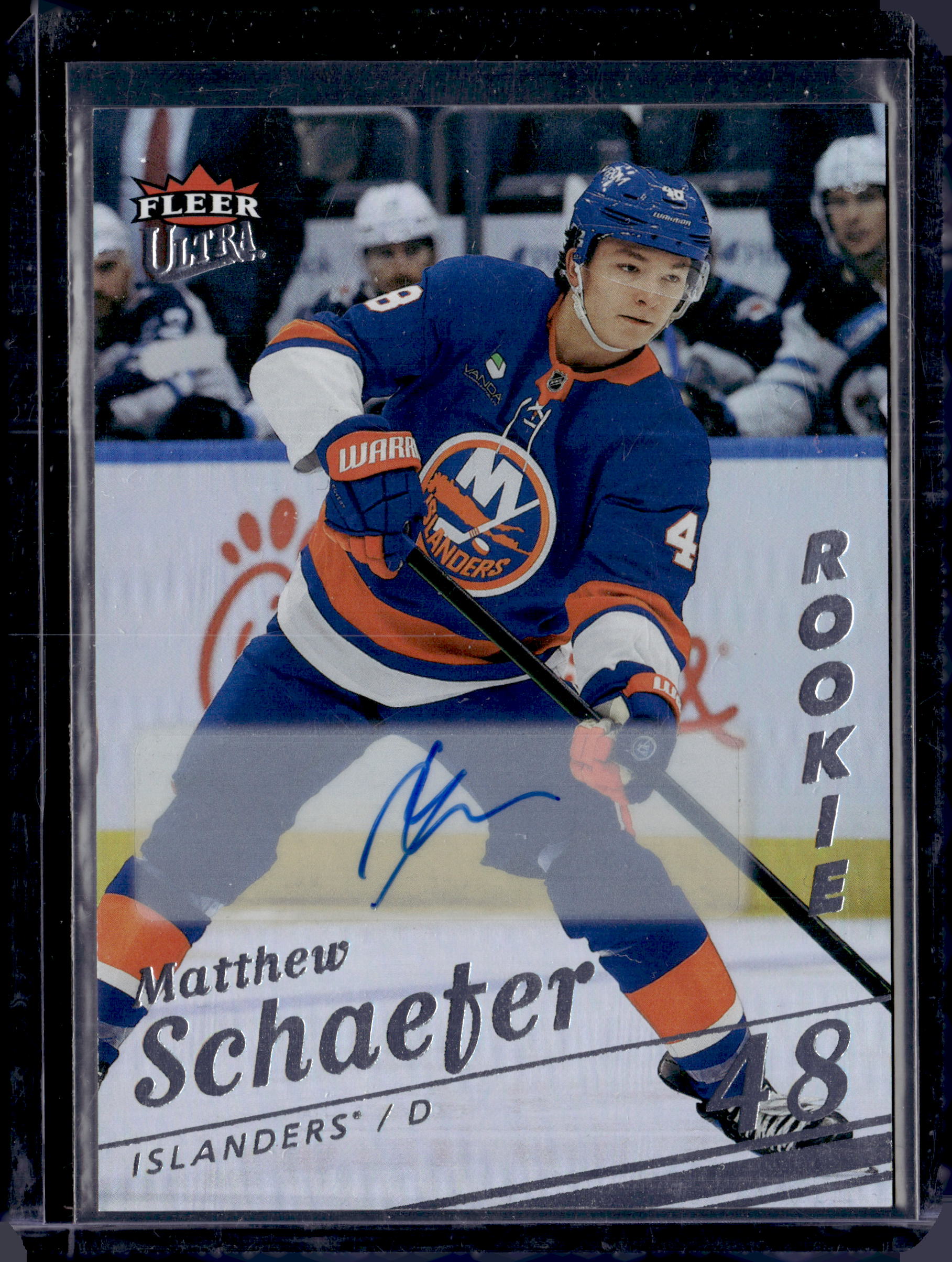 2025-26 Fleer Ultra #164 Matthew Schaefer Auto Rainbow Rookie