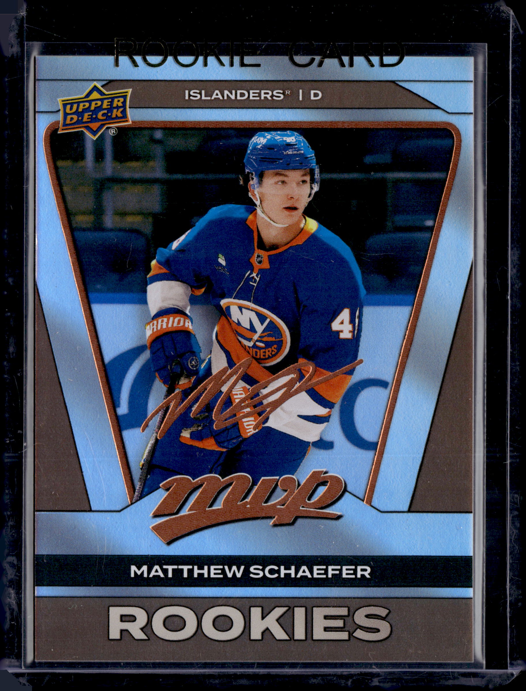 2025-26 UD MVP #275 Matthew Schaefer Silver Collection Rookies Copper Script