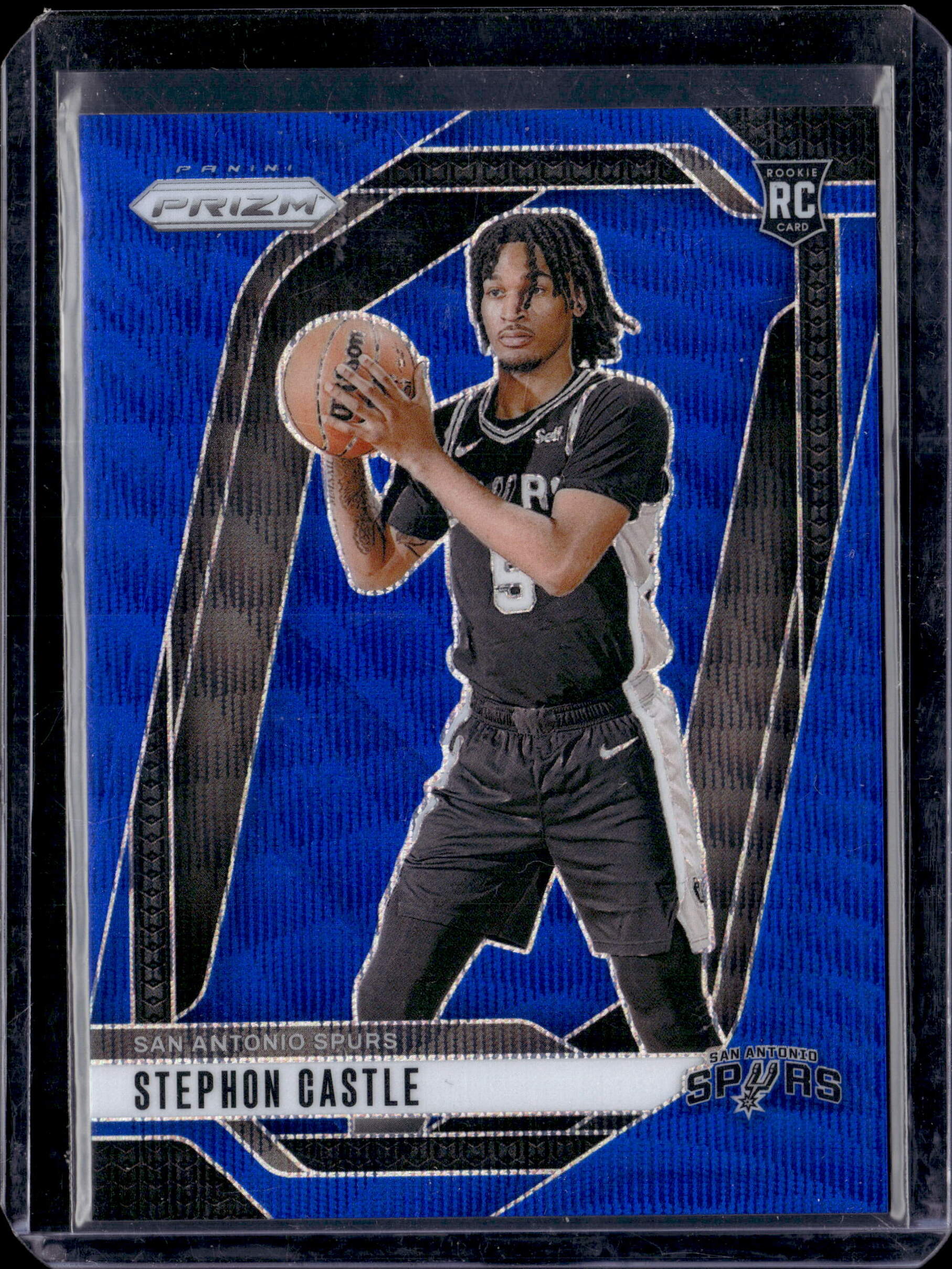 2024-25 Panini Prizm #234 Stephon Castle Blue Wave Rookie RC /125