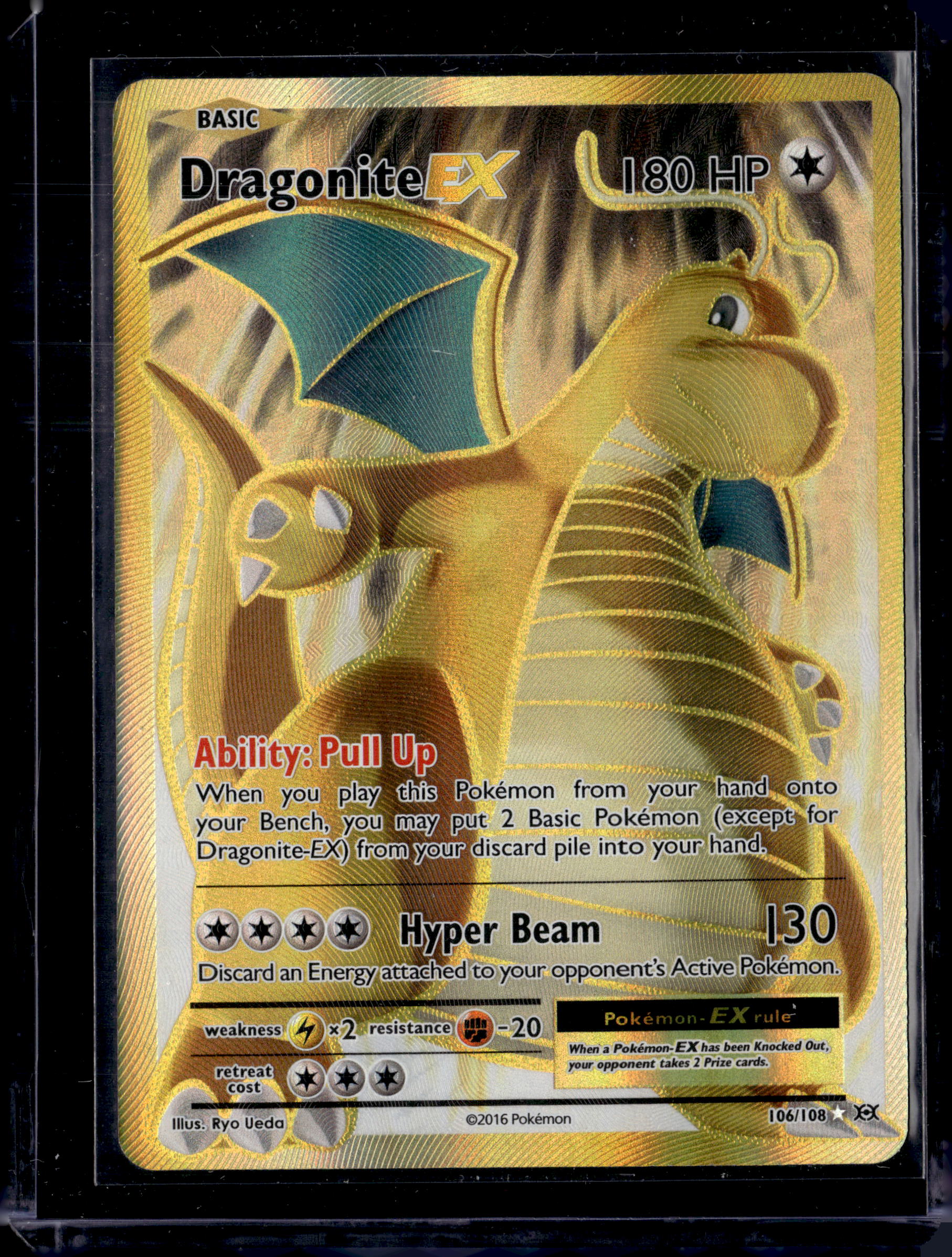 2016 XY Evolutions Full Art Dragonite EX