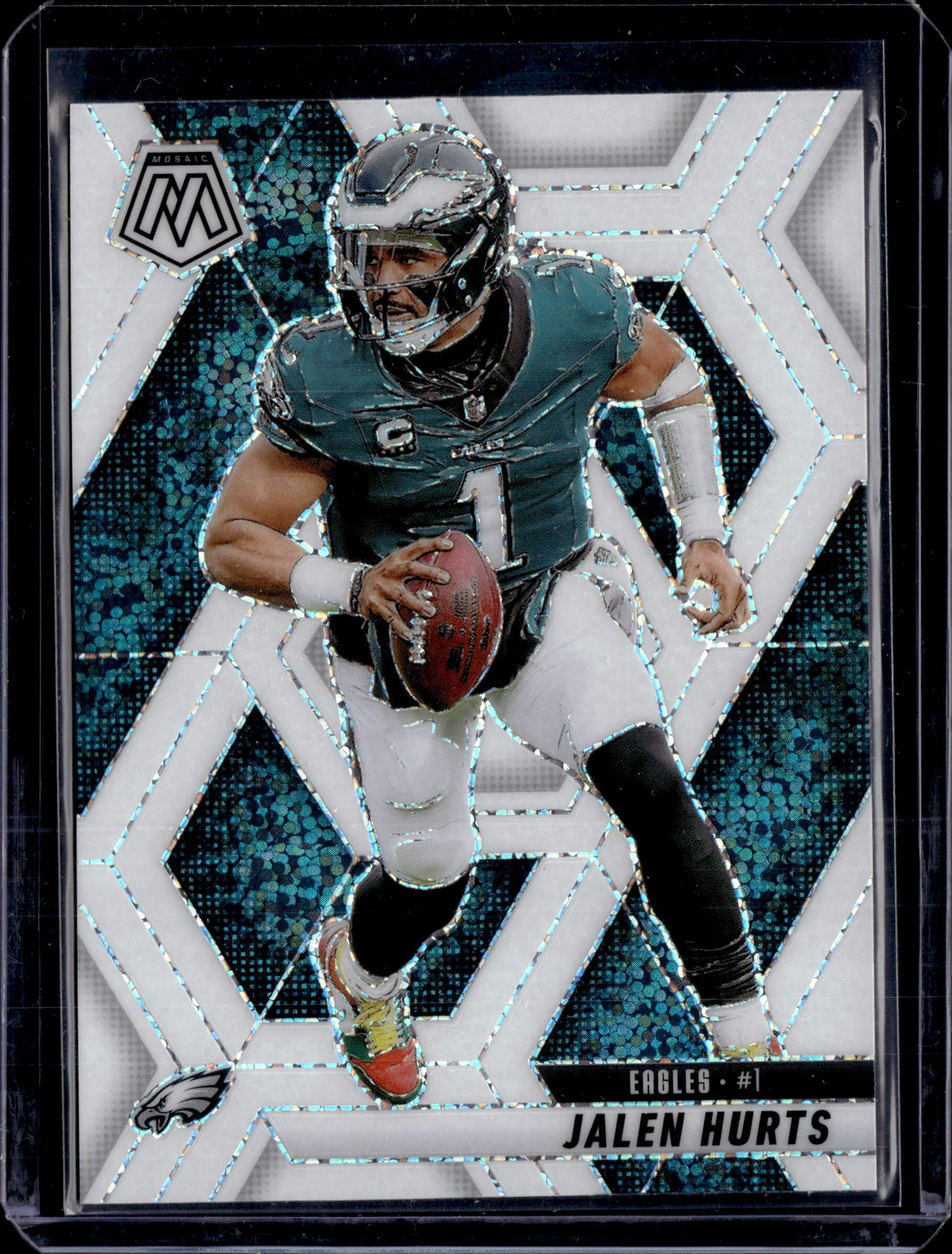 2025 Panini Mosaic White Sparkle SSP Jalen Hurts #1