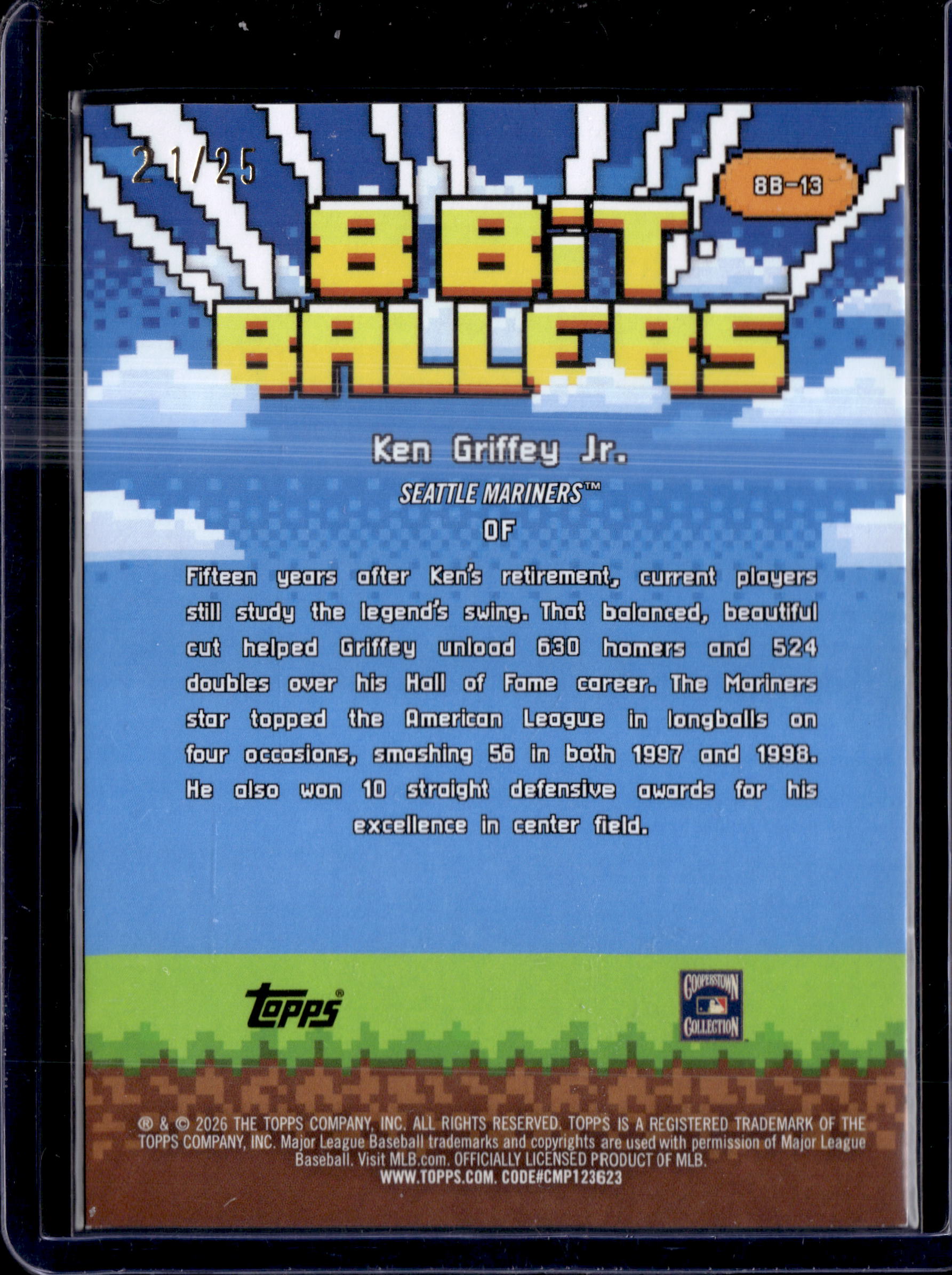 2026 Topps 8 Bit Ballers Ken Griffey Jr. 8B-13 /25