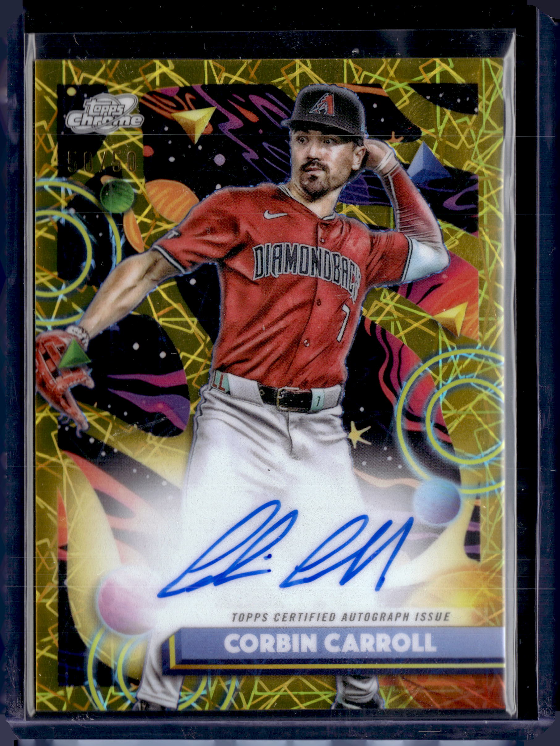 2025 Topps Cosmic Chrome Autograph Variation #CCA-CCA Corbin Carroll /50