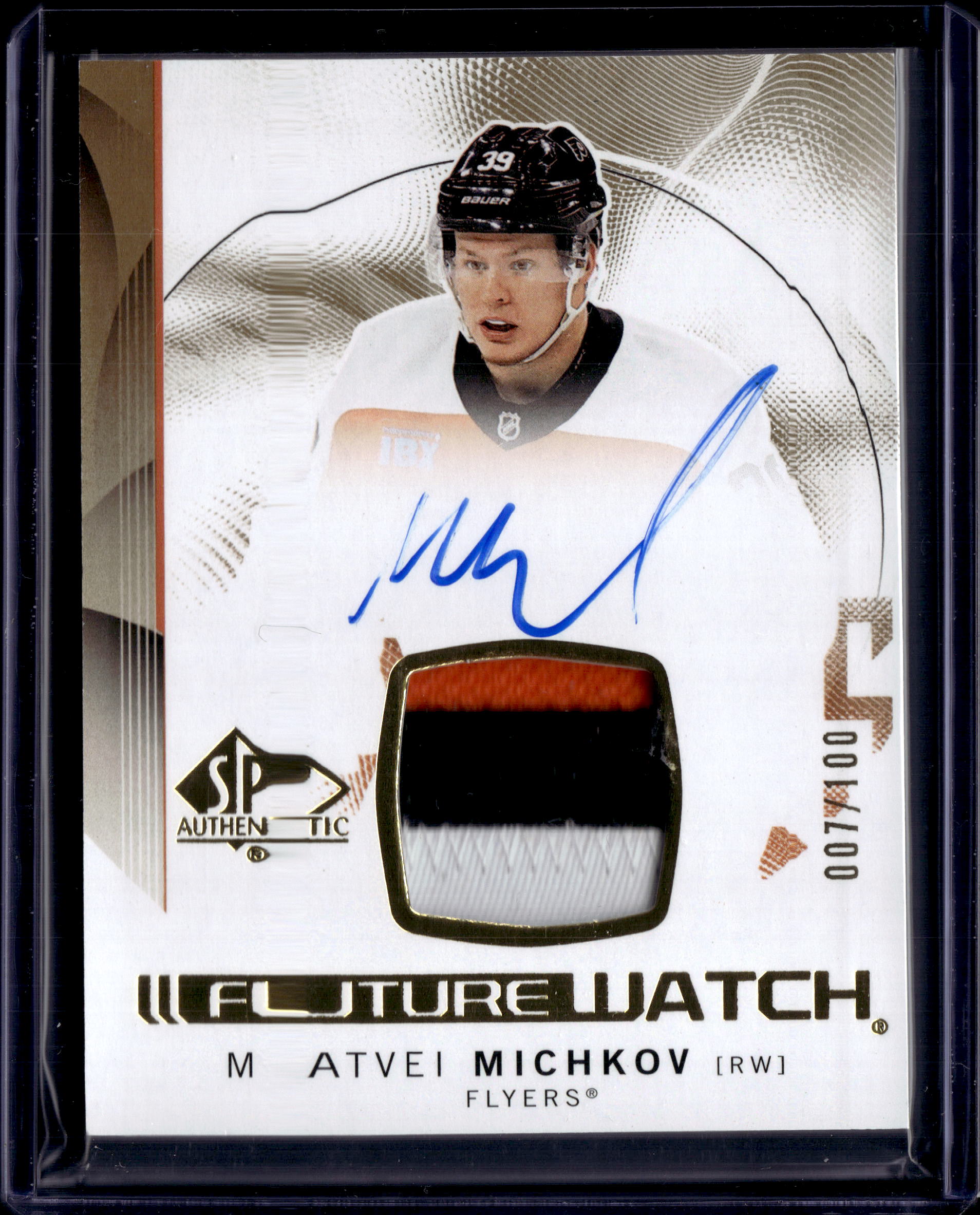 2024-25 SP Authentic Matvei Michkov Future Watch Auto Patch