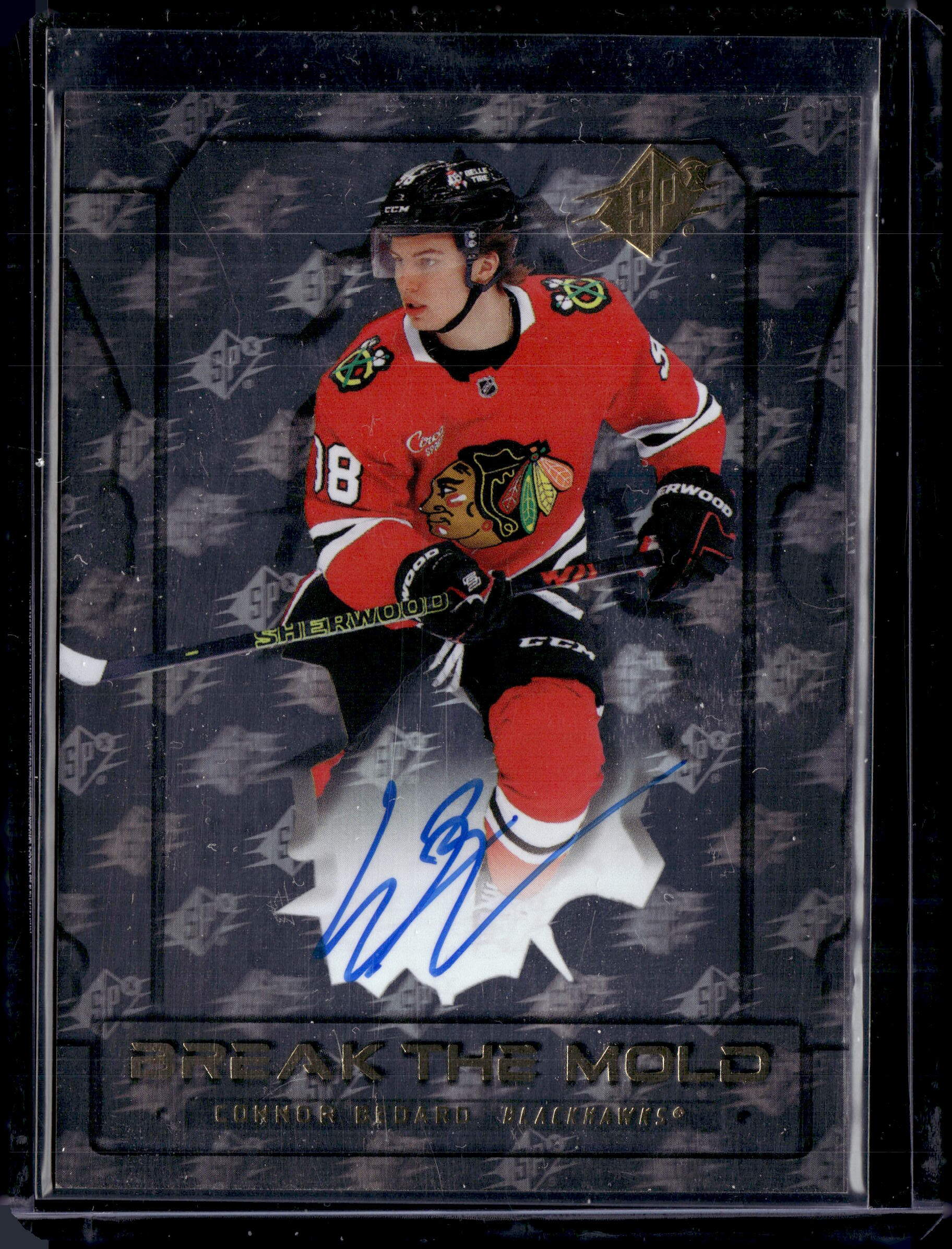 2025-26 SPx Break the Mold Connor Bedard Auto /10
