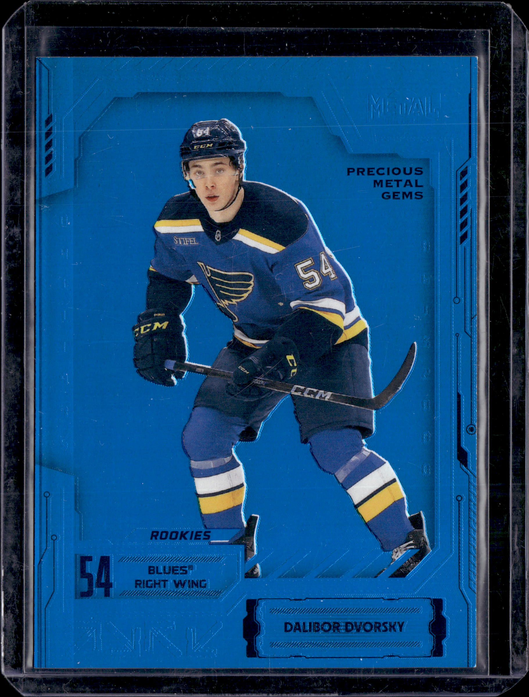 2025-26 Skybox Metal Universe Hockey Dalibor Dvorsky Precious Metal Gems Blue /50