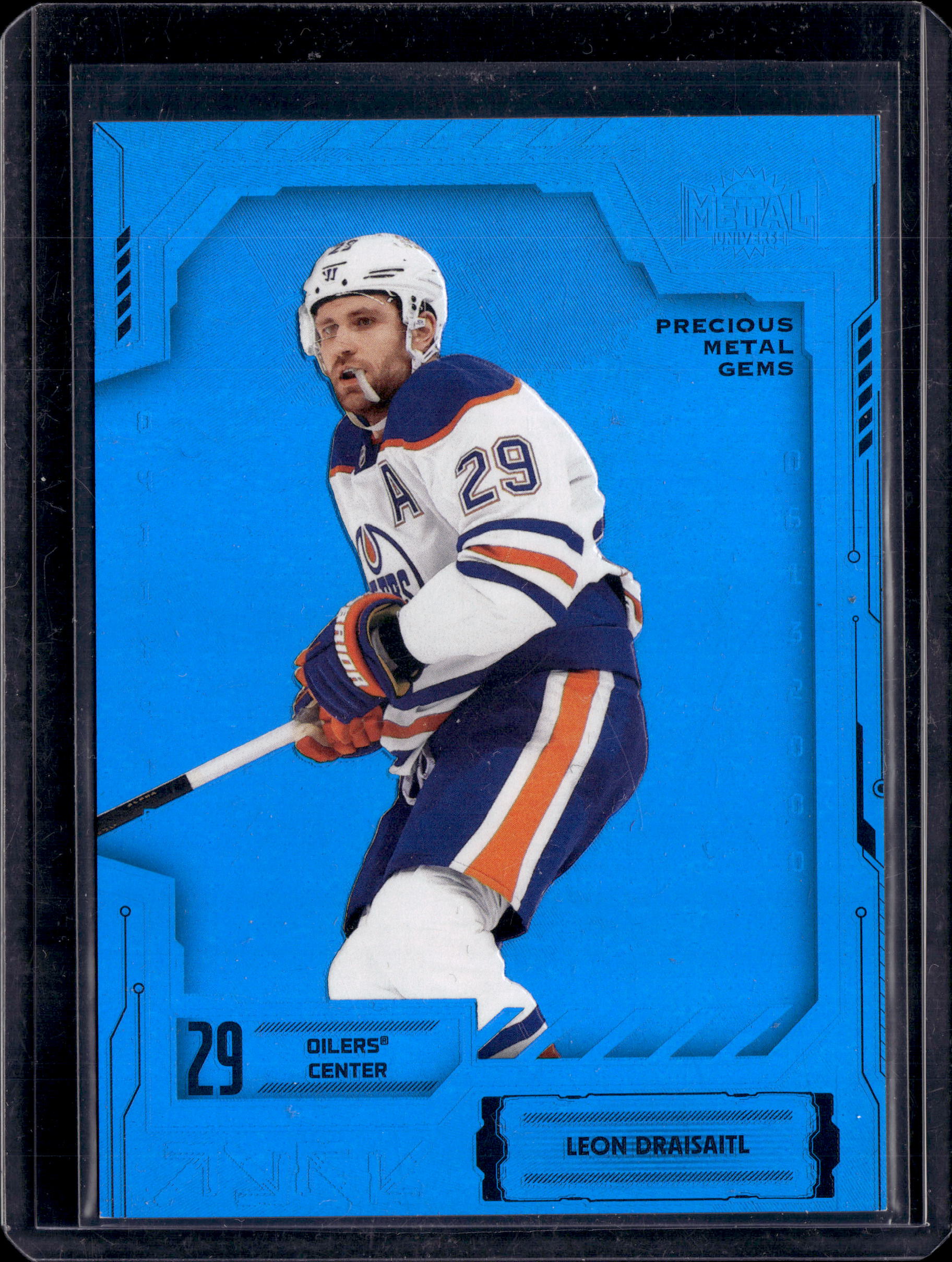2025-26 Skybox Metal Universe Hockey Leon Draisaitl Precious Metal Gems Blue /50