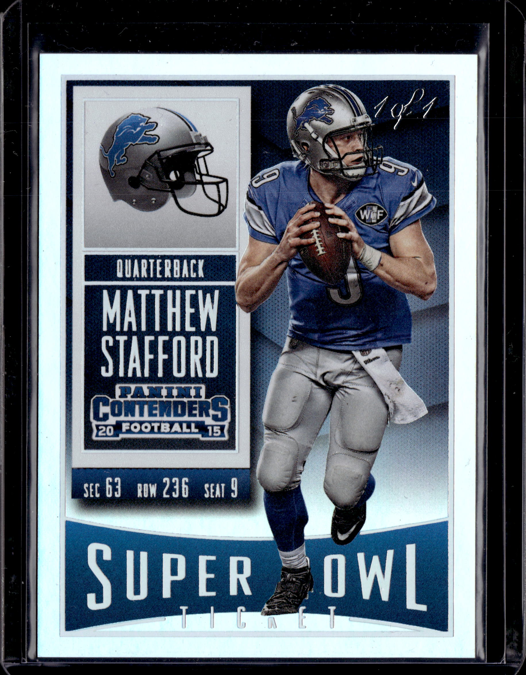 2015 Panini contenders Super Bowl Ticket Matthew Stafford 1 of 1