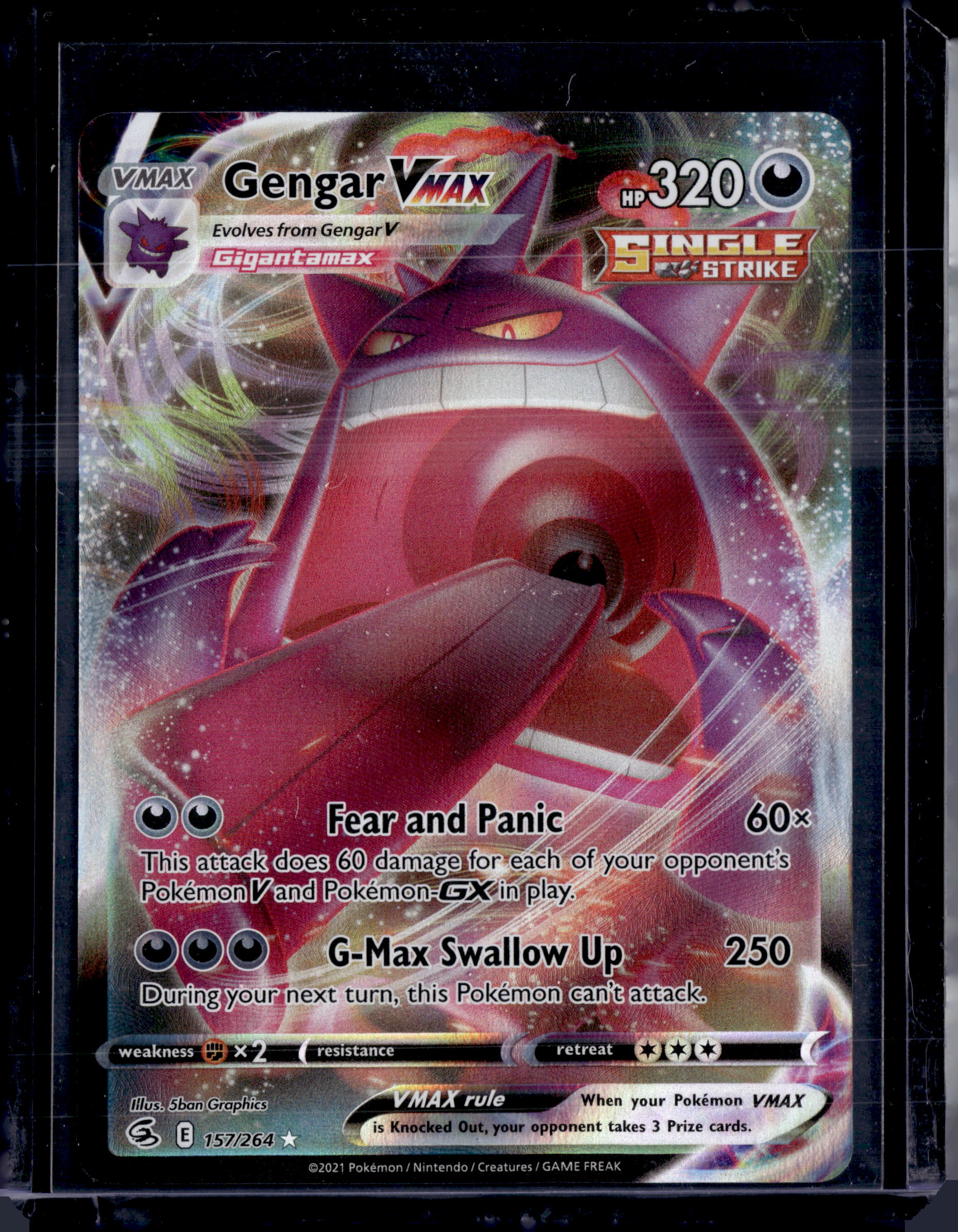 2021 Pokemon Fusion Strike Gengar Vmax 157/264 (B)