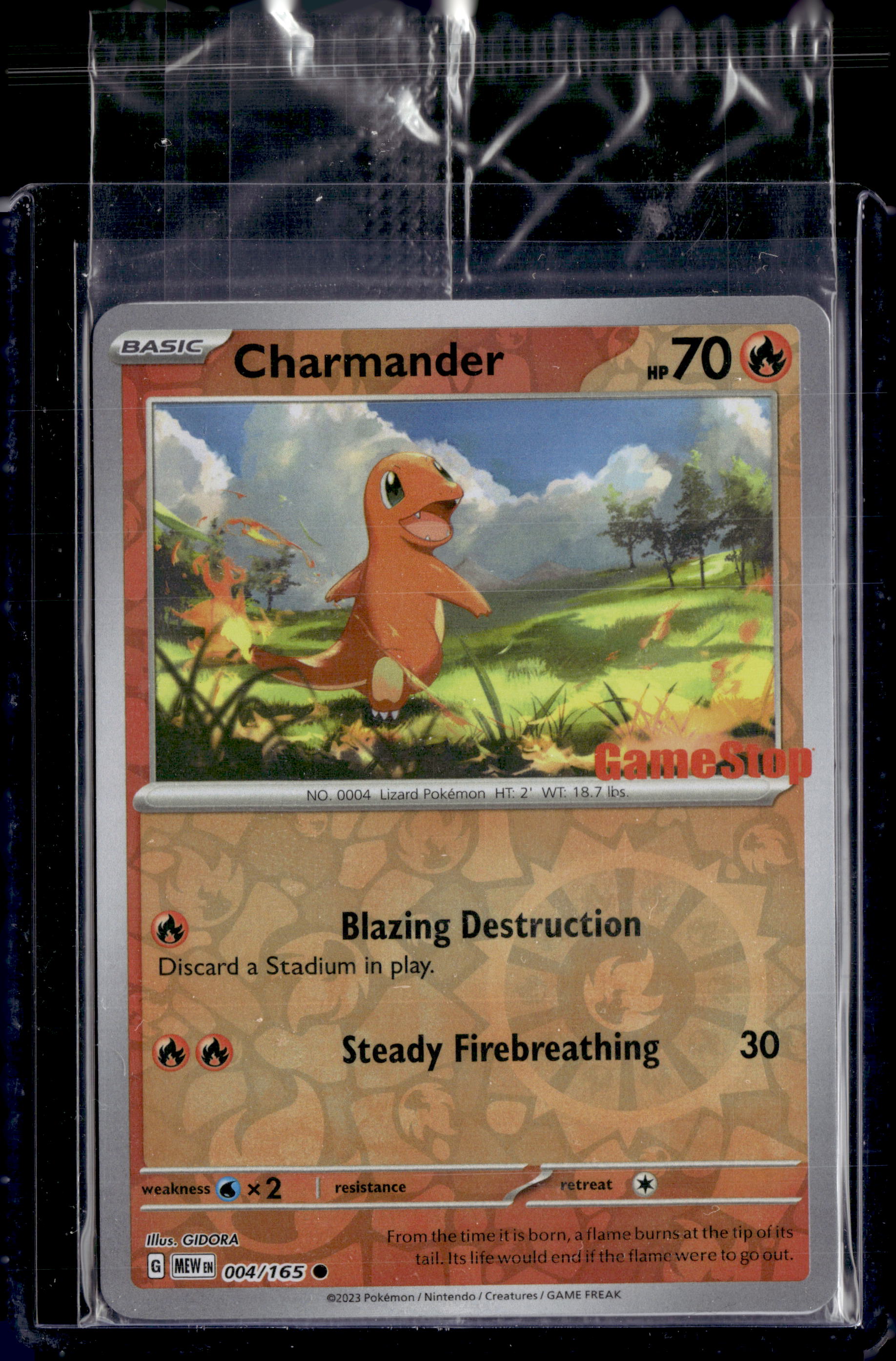 2023 Pokemon Scarlet & Violet Promo Charmander (Gamestop Exclusive) 004/165