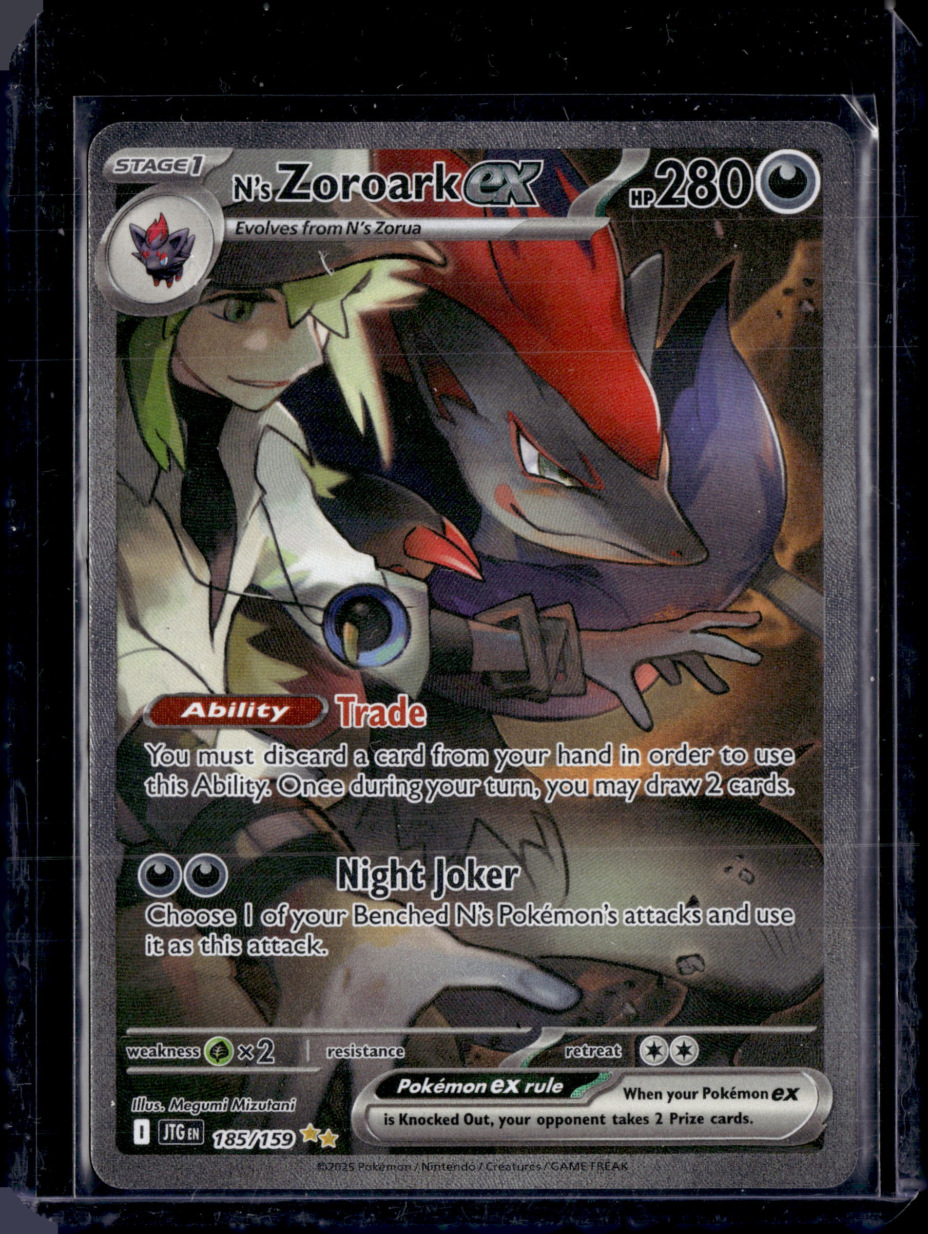 2025 Journey Together N's Zoroark ex SIR 185/159