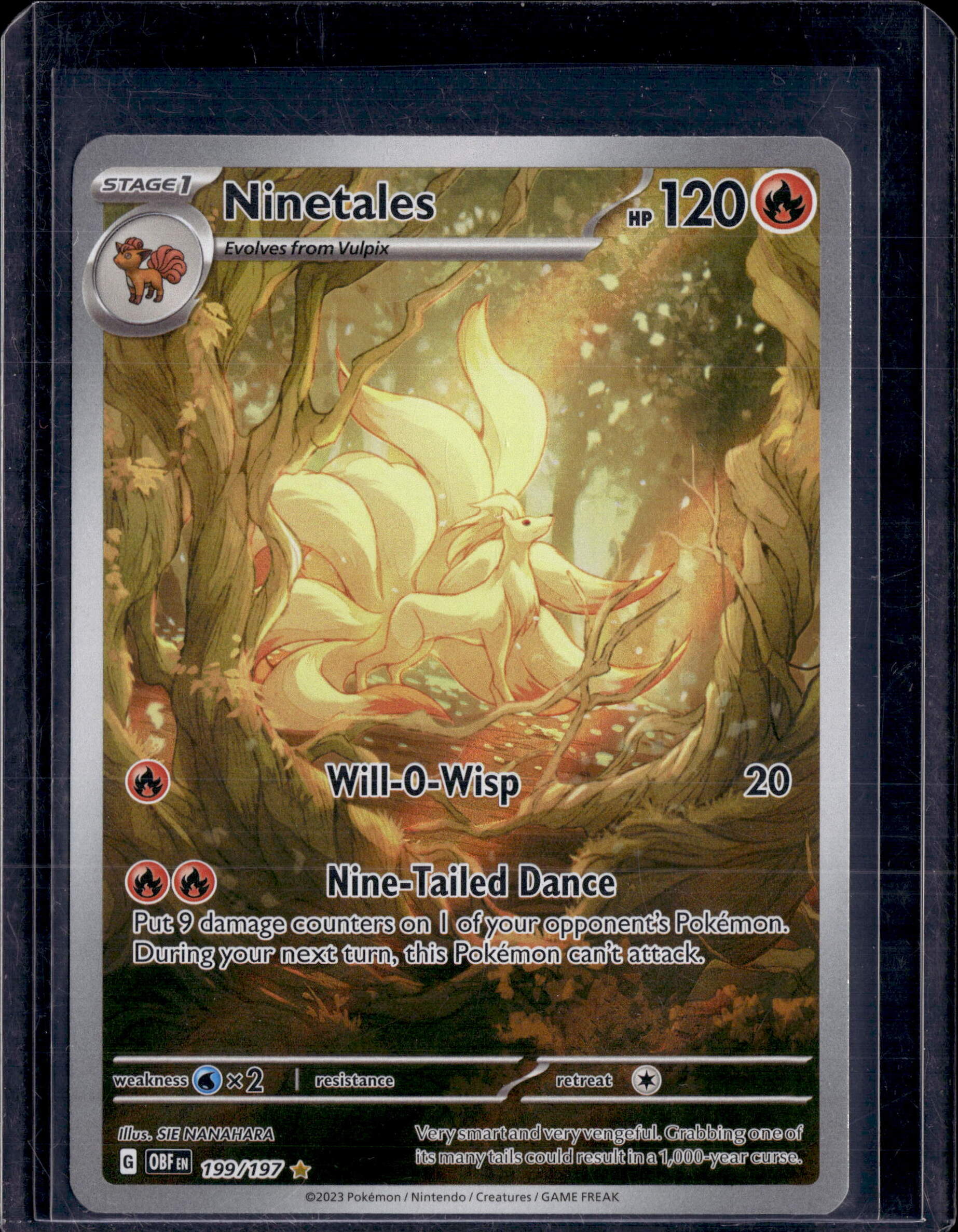 2023 Obsidian Flames Ninetales IR 199/197 (B)
