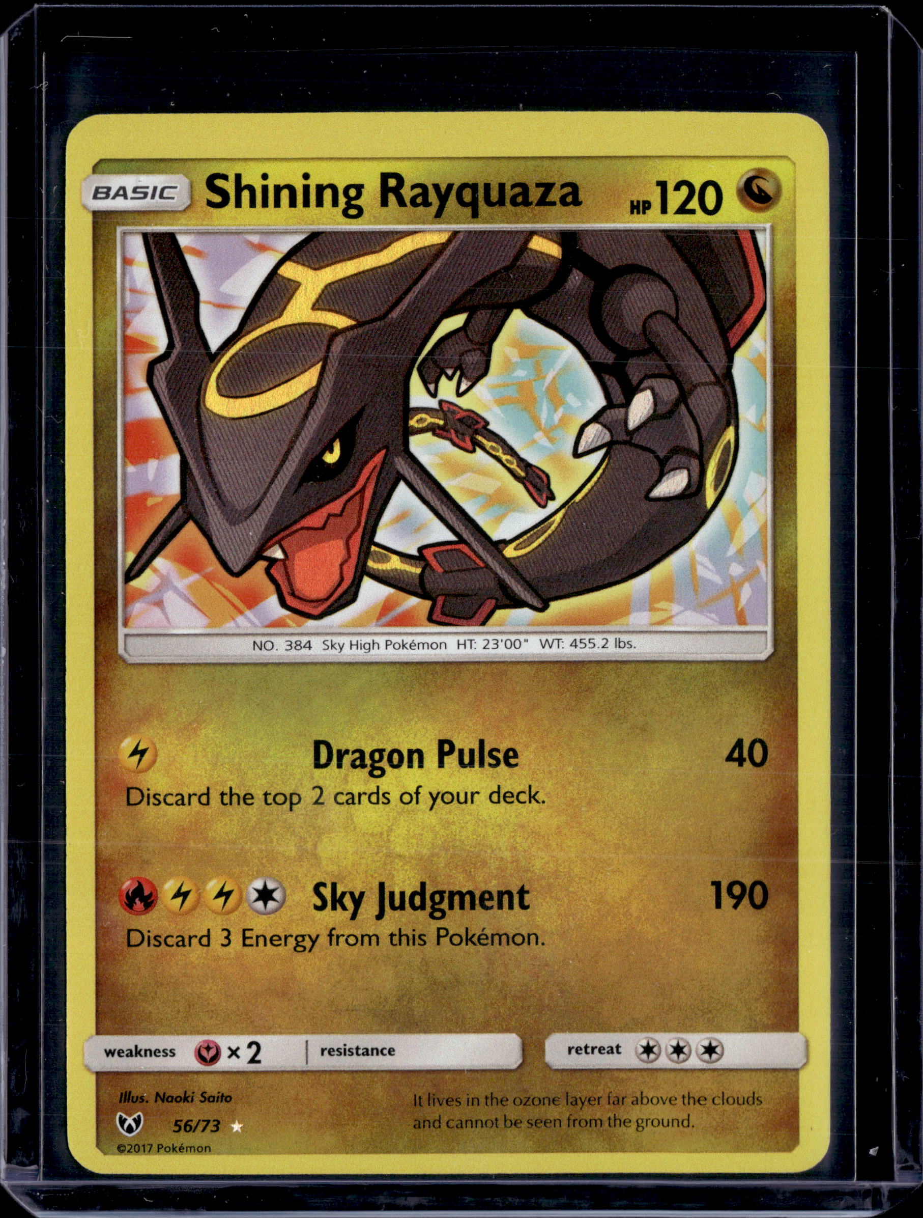 2017 Shining Legends Shining Rayquaza Holo 56/73