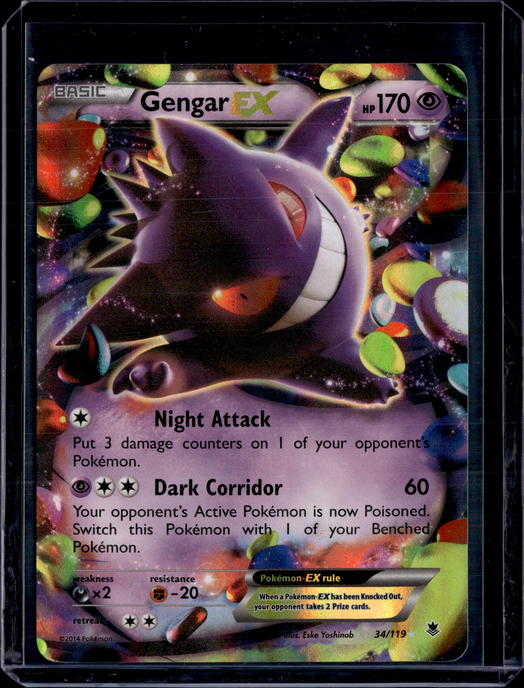 2014 Phantom Forces Gengar EX Ultra Rare 34/119