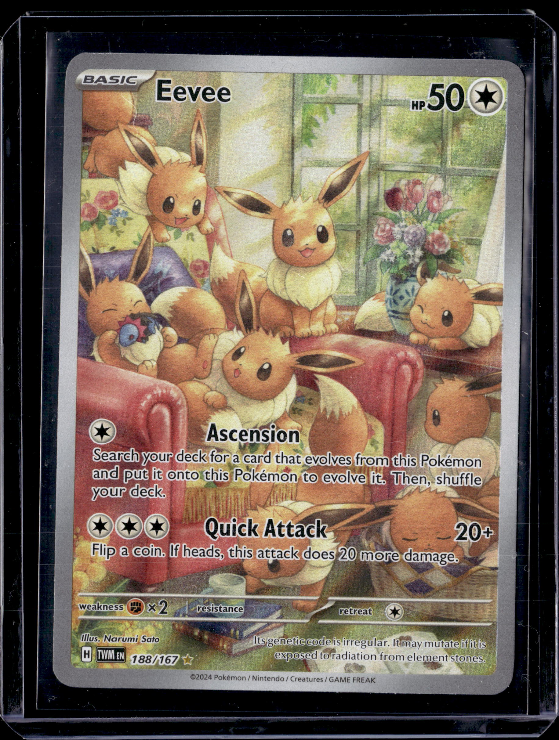 2024 Pokemon Twilight Masquerade English Eevee Illustration Rare #188/167