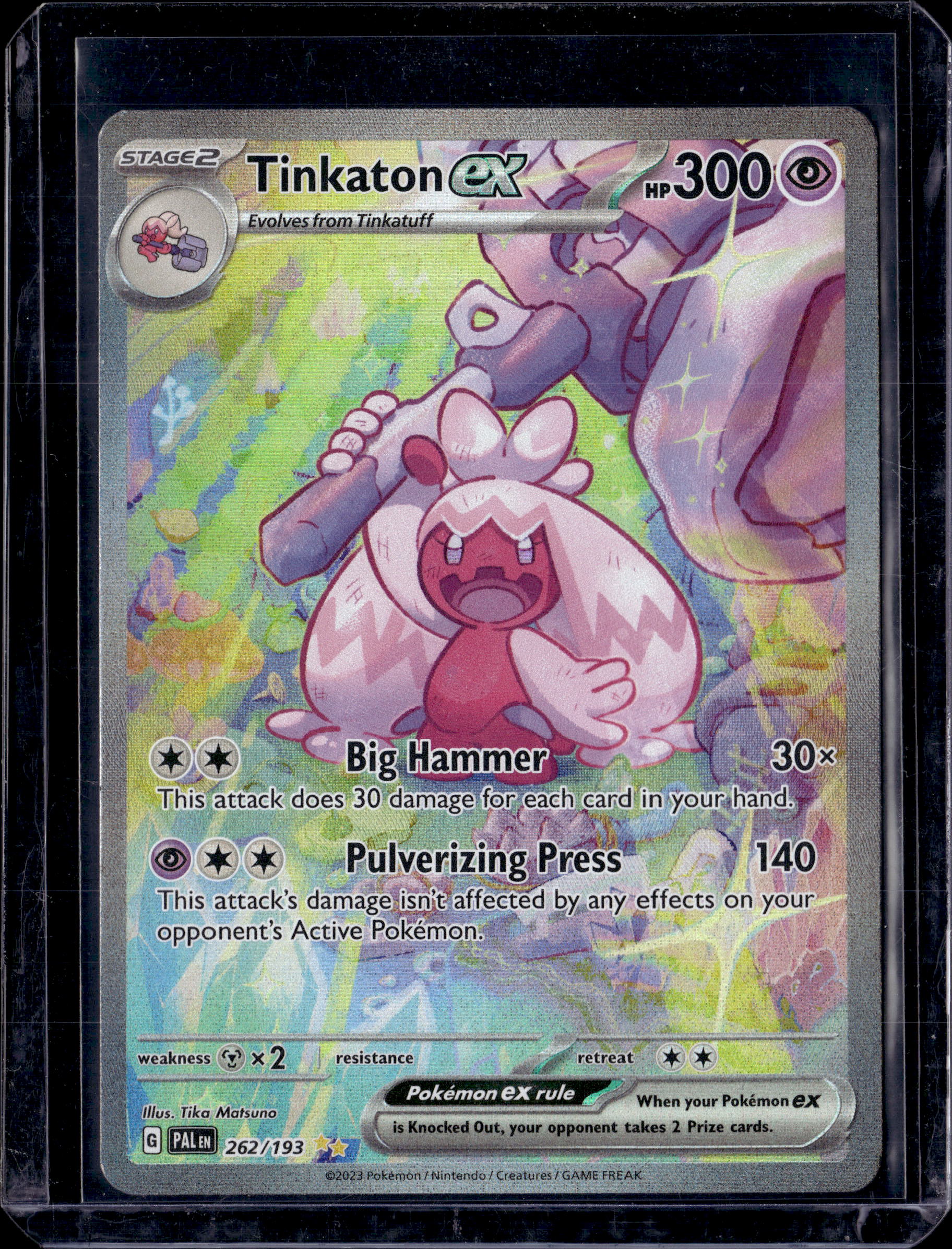 2023 Pokemon SV Paldea Evolved Tinkaton ex Special Illustration Rare #262/193