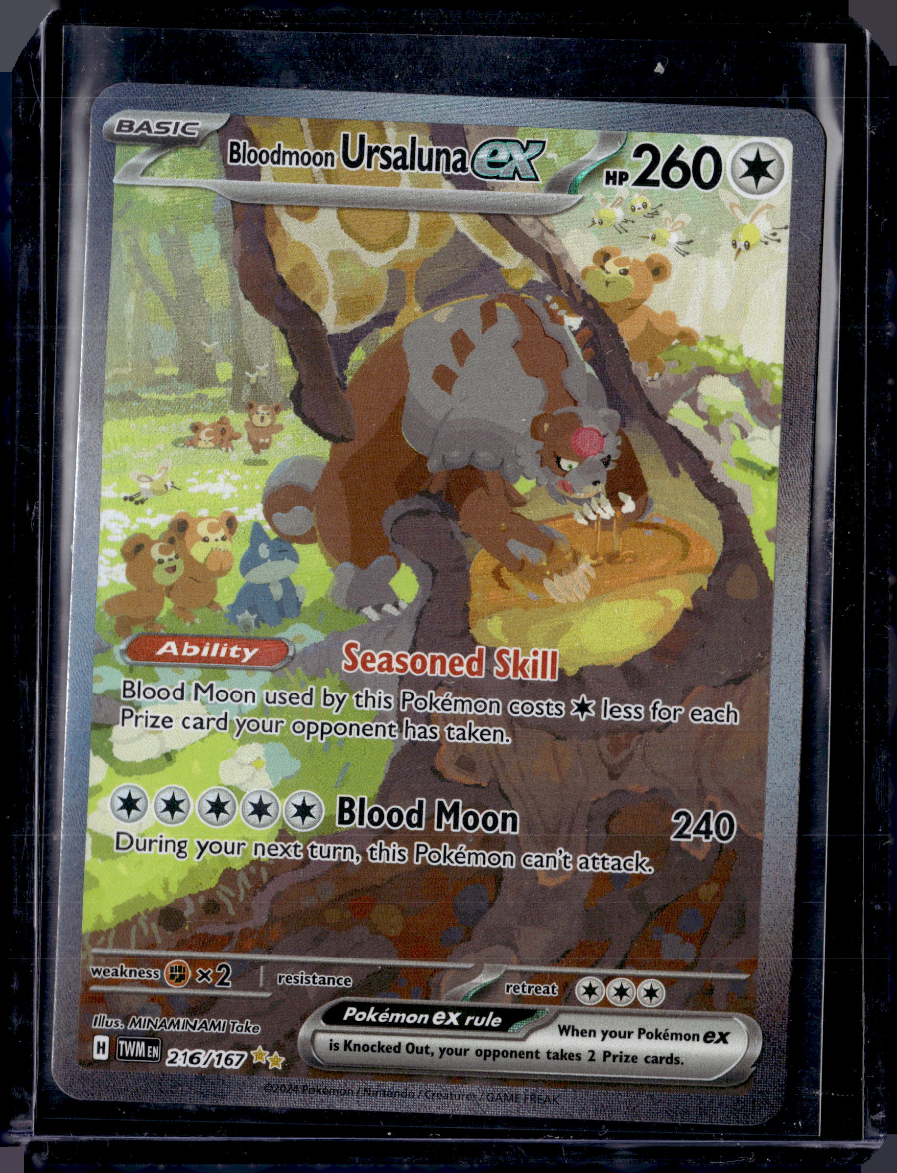 Pokémon TCG Twilight Masquerade Bloodmoon Ursaluna EX SIR 216/167