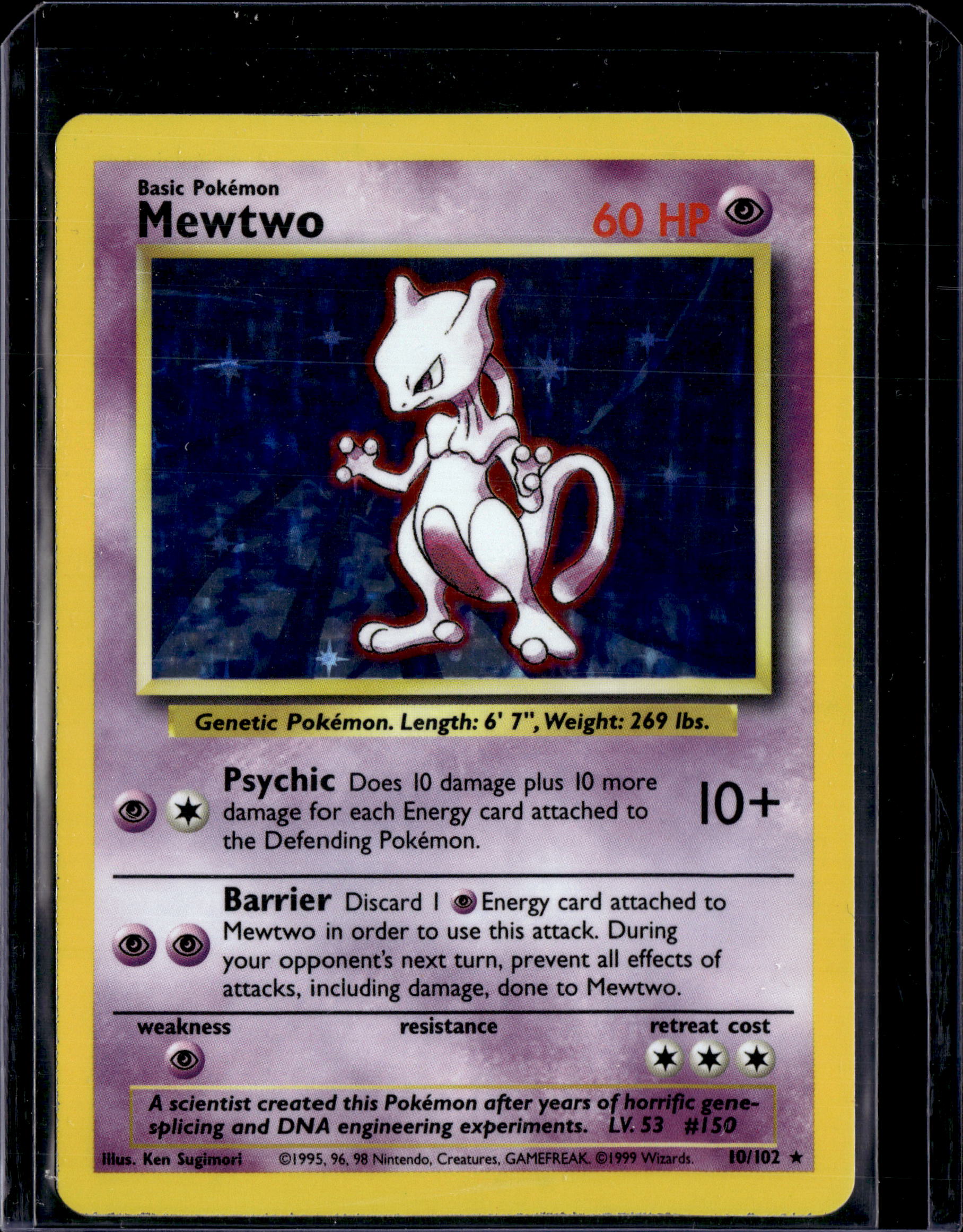 1999 Base Set (Unlimited) Mewtwo Holo