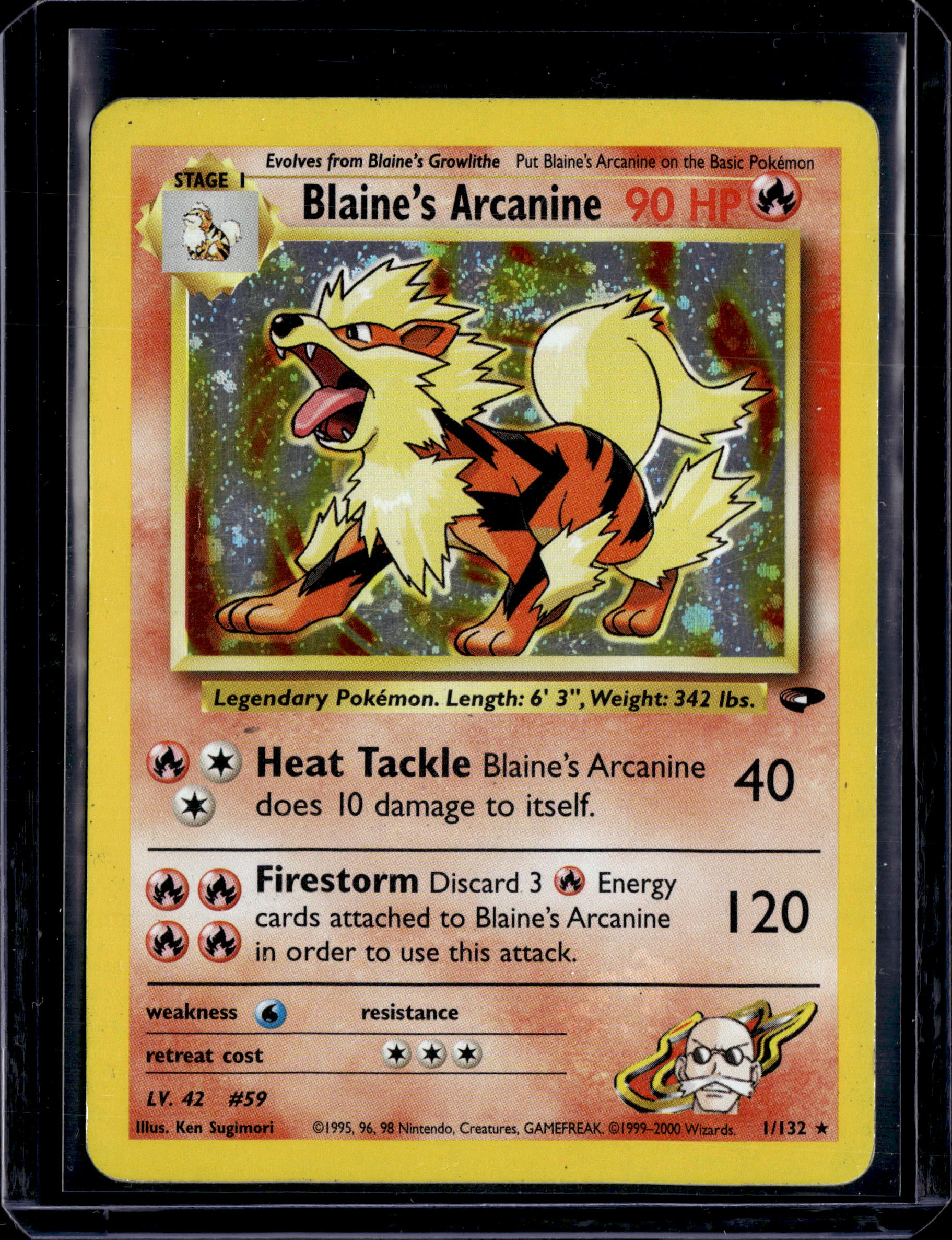 2000 Gym Challenge (Unlimited) Blaine's Arcanine Holo