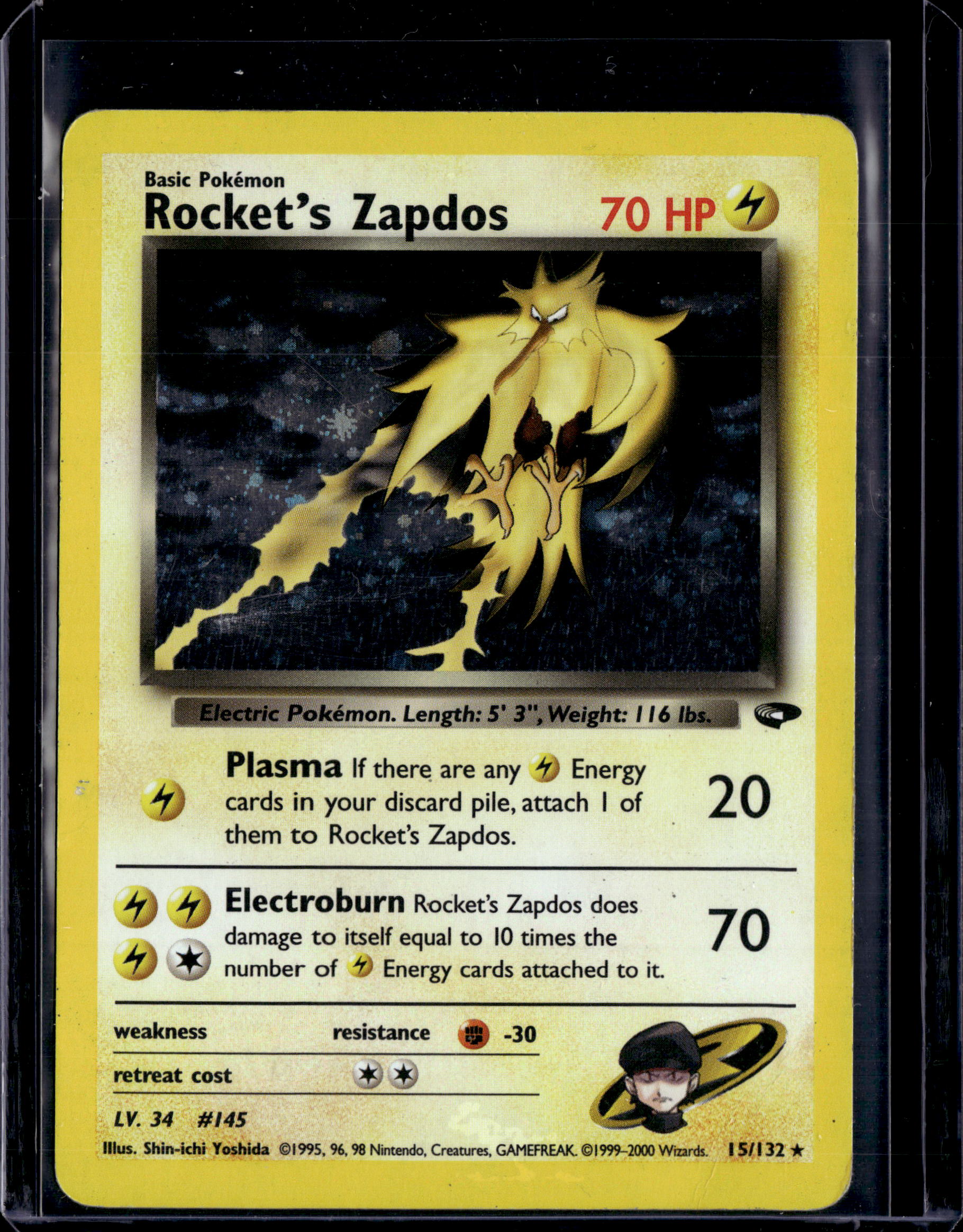 2000 Gym Challenge (Unlimited) Rocket's Zapdos Holo