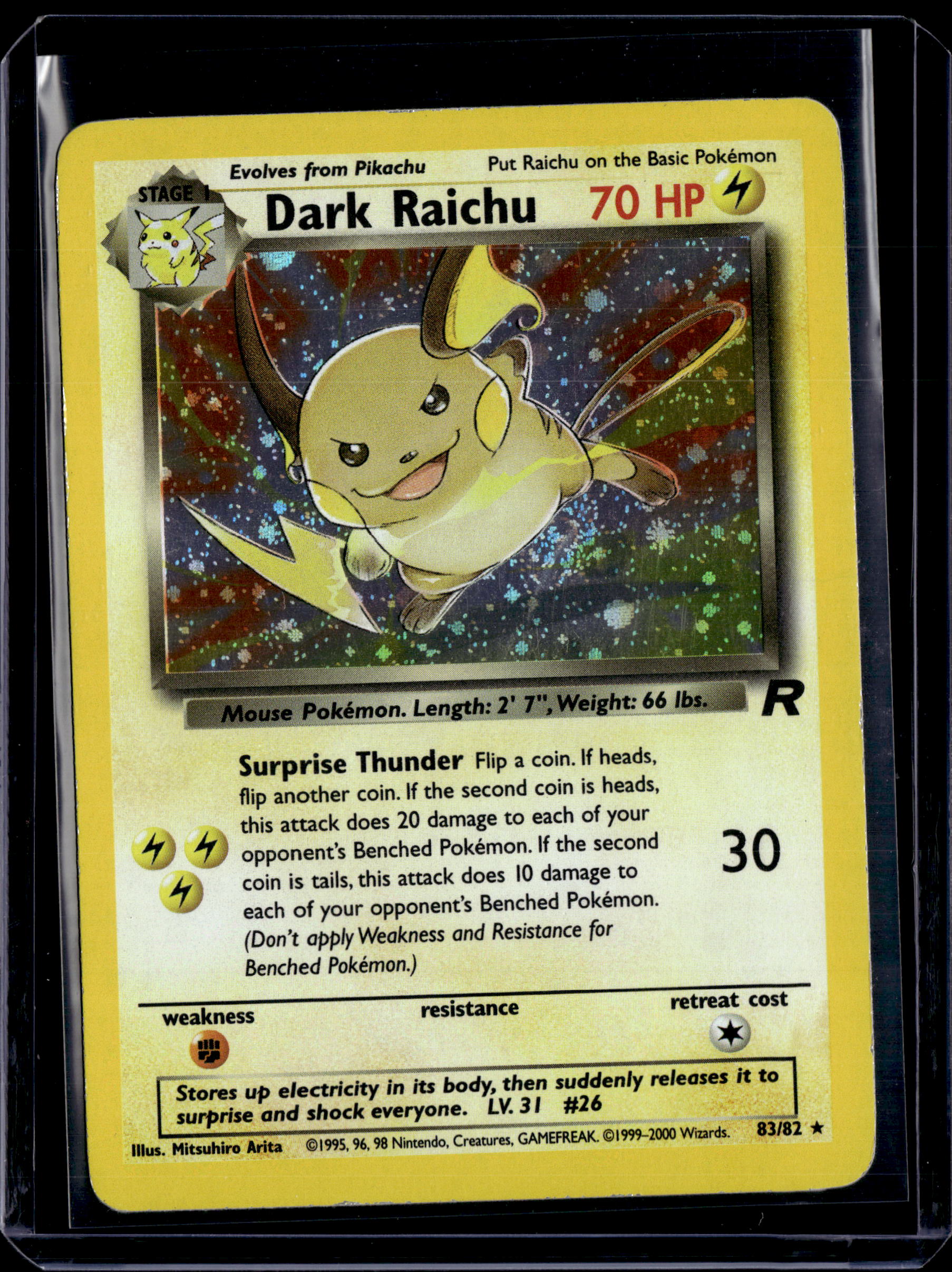 2000 Team Rocket (Unlimited) Dark Raichu Holo