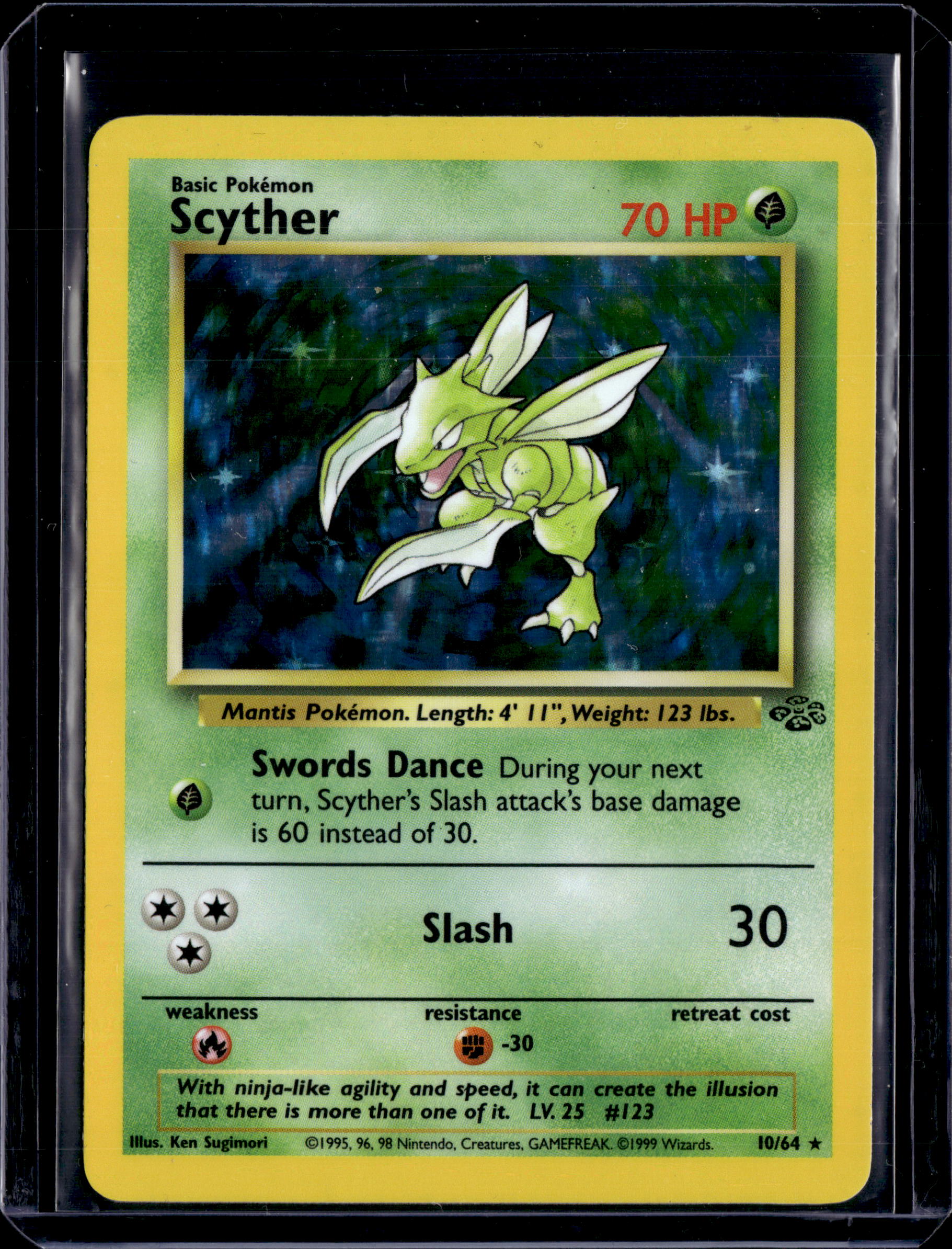 1999 Fossil (Unlimited) Scyther Holo
