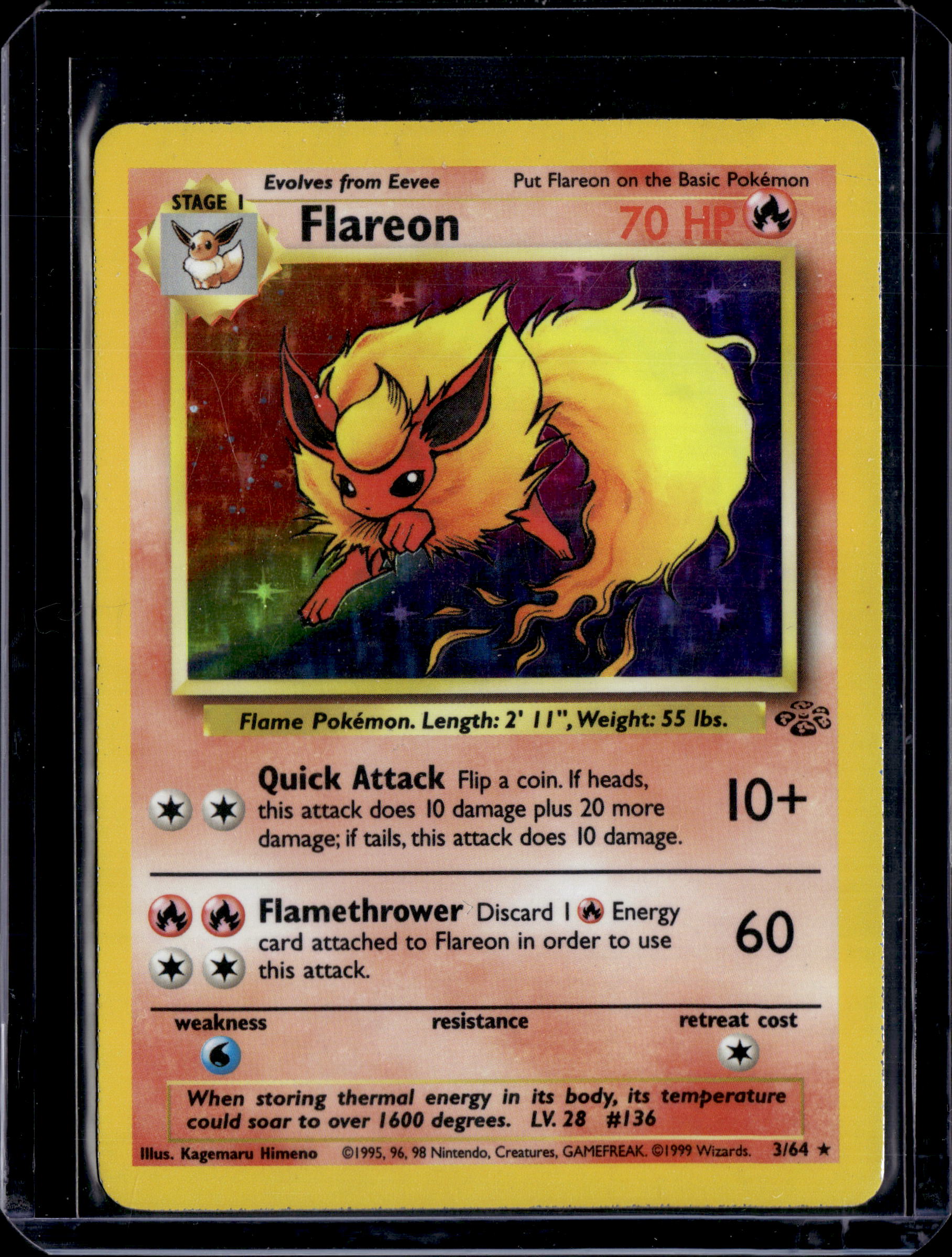 1999 Jungle (Unlimited) Flareon Holo