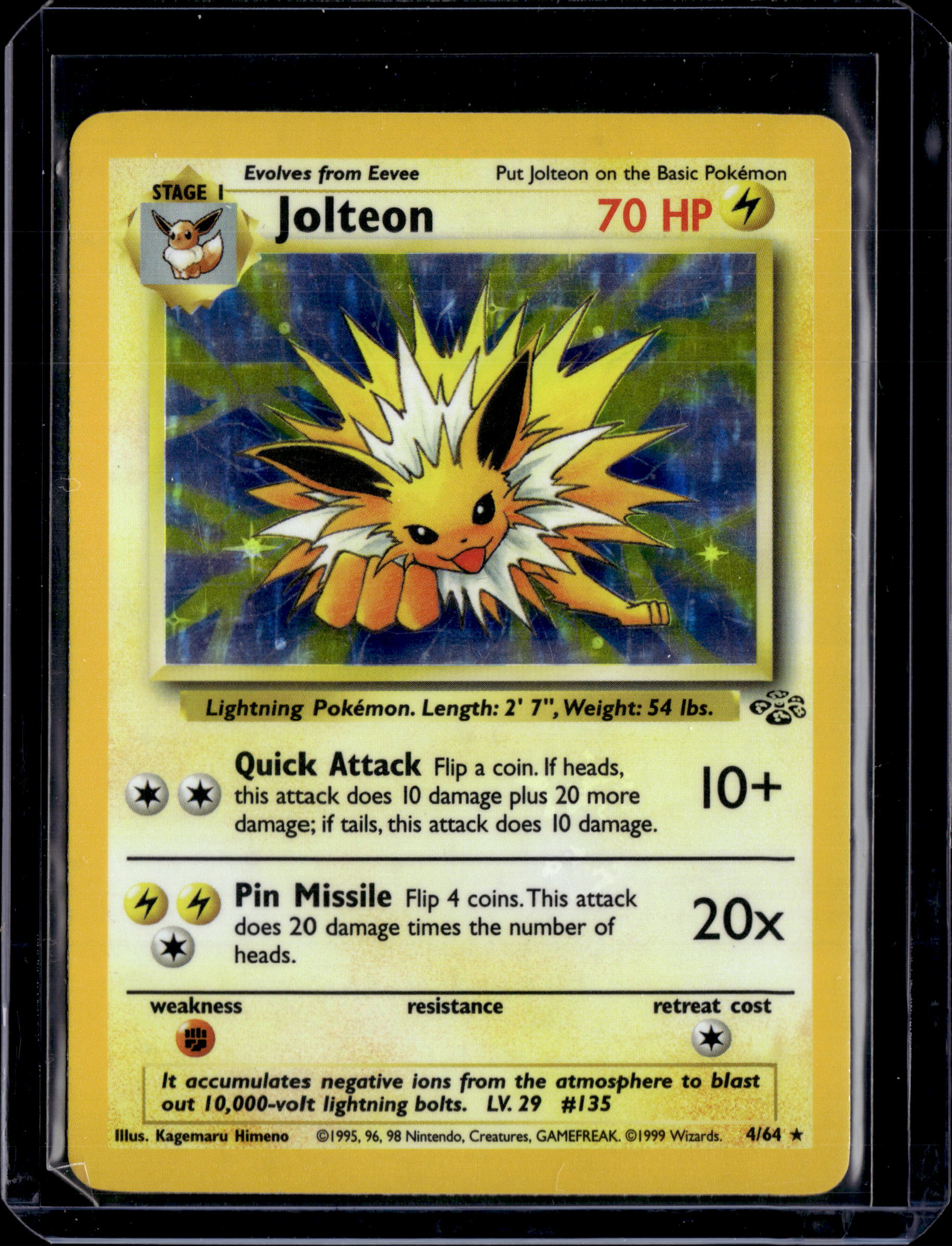 1999 Jungle (Unlimited) Jolteon Holo