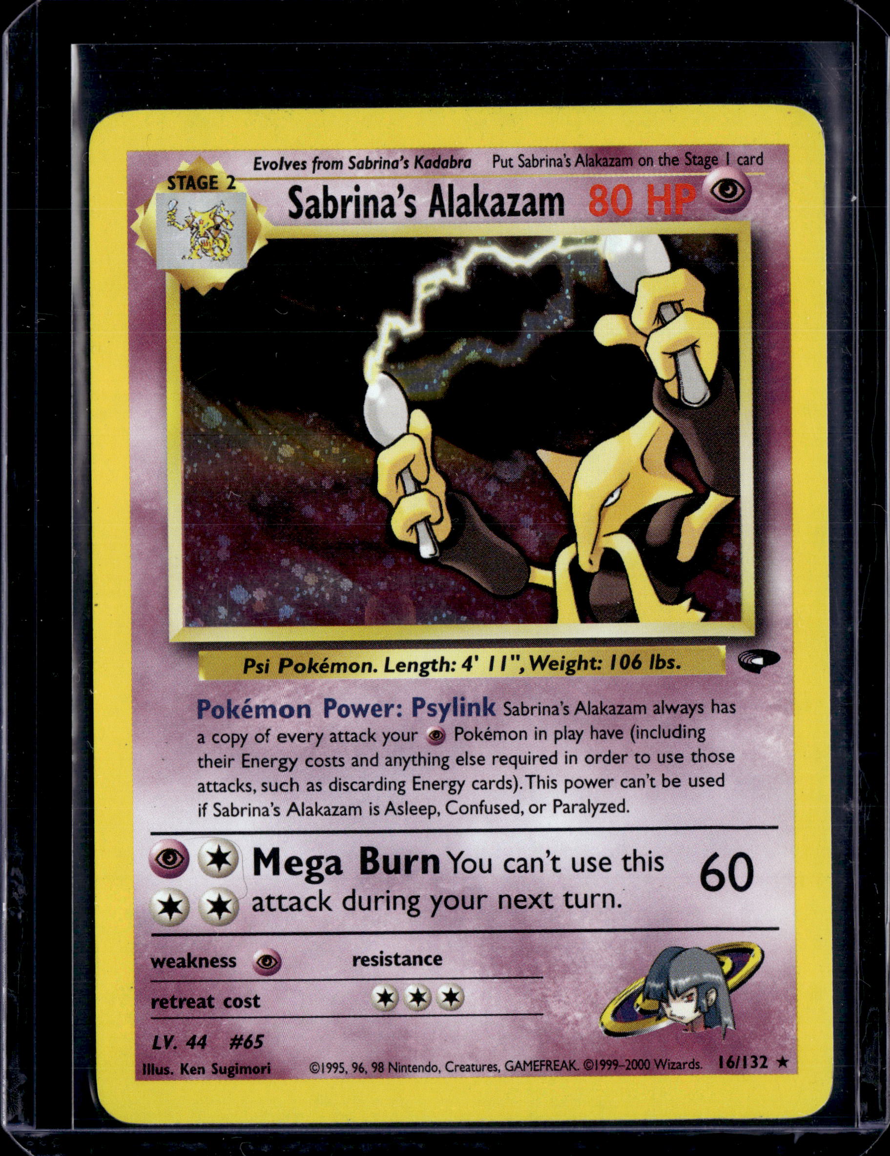 2000 Gym Challenge (Unlimited) Sabrina's Alakazam Holo