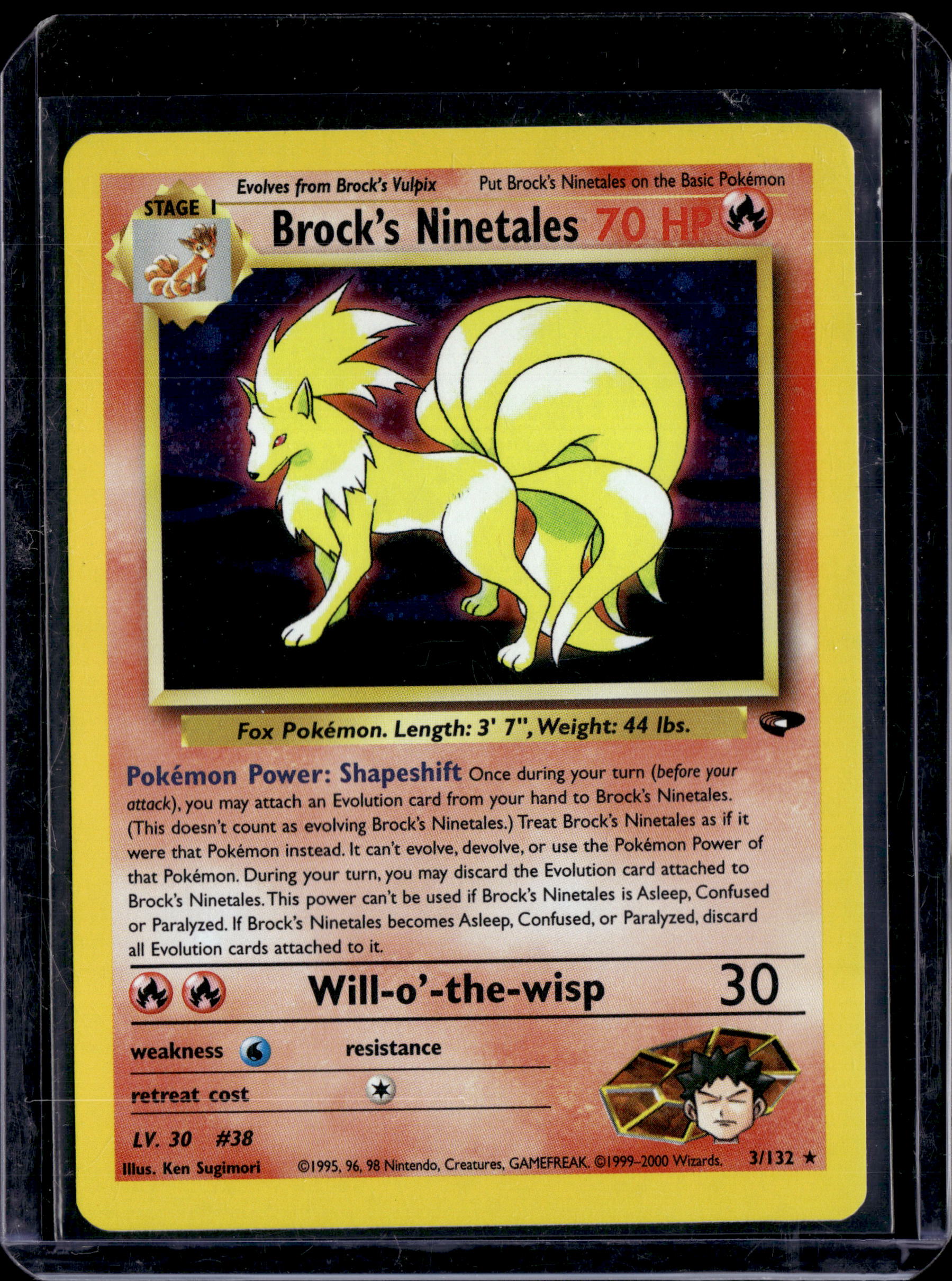 2000 Gym Challenge (Unlimited) Brock's Ninetales Holo