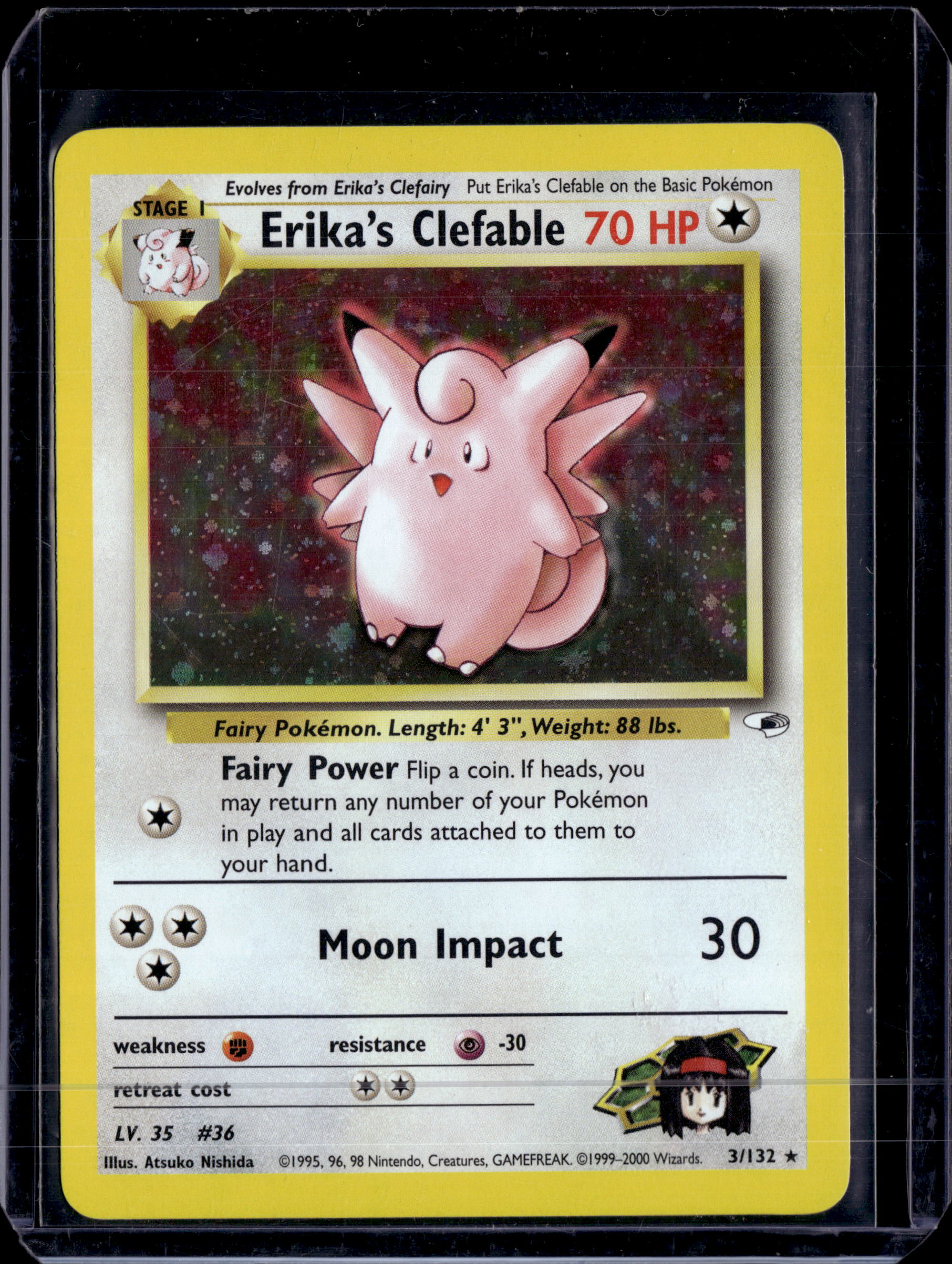 2000 Gym Challenge (Unlimited) Erika's Clefable Holo