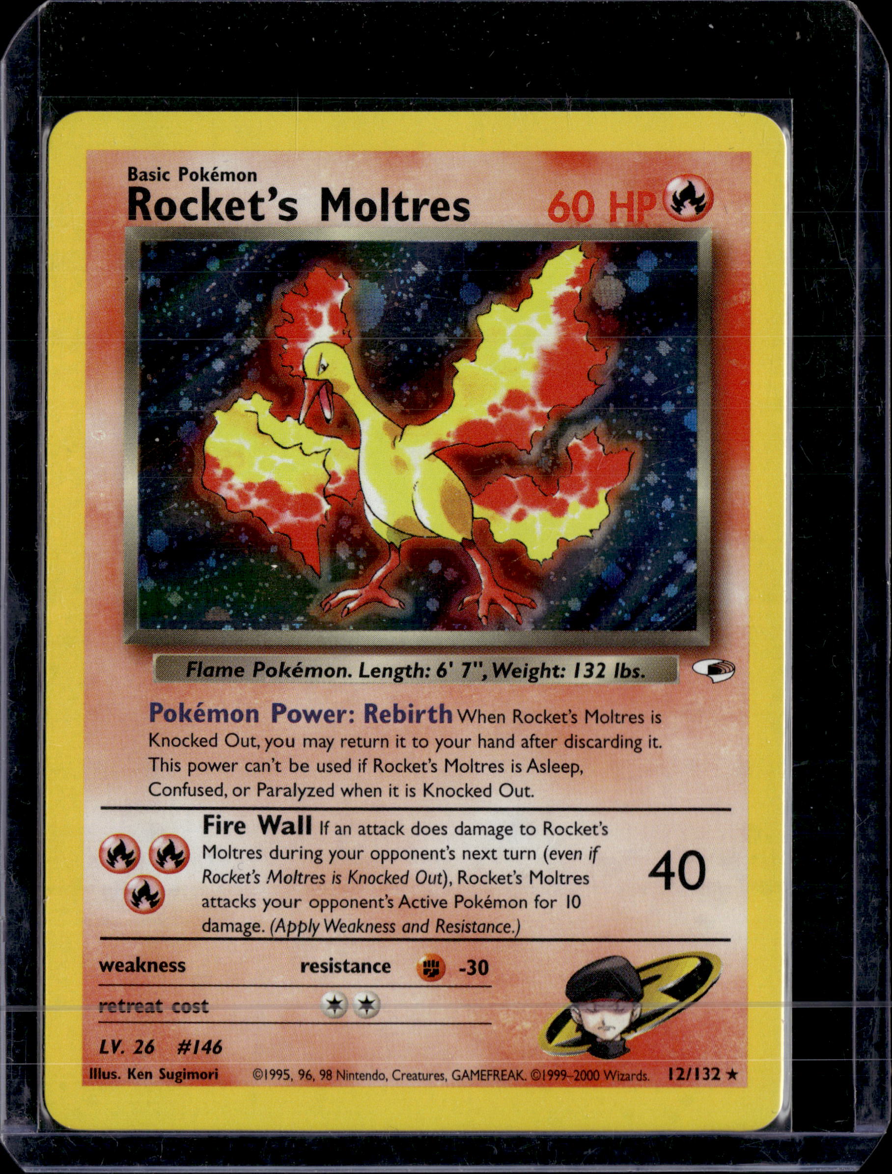 2000 Gym Challenge (Unlimited) Rocket's Moltres Holo