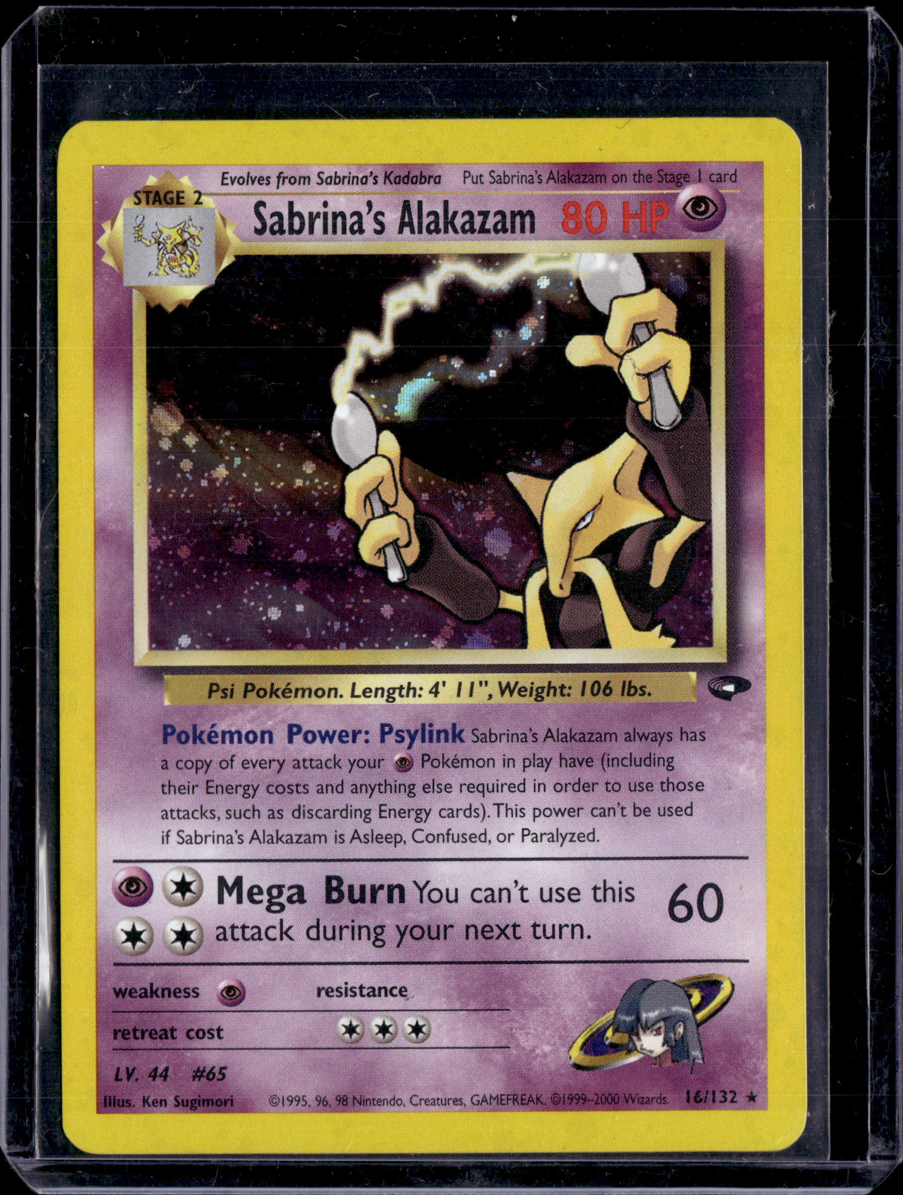 2000 Gym Challenge (Unlimited) Sabrina's Alakazam Holo (B)