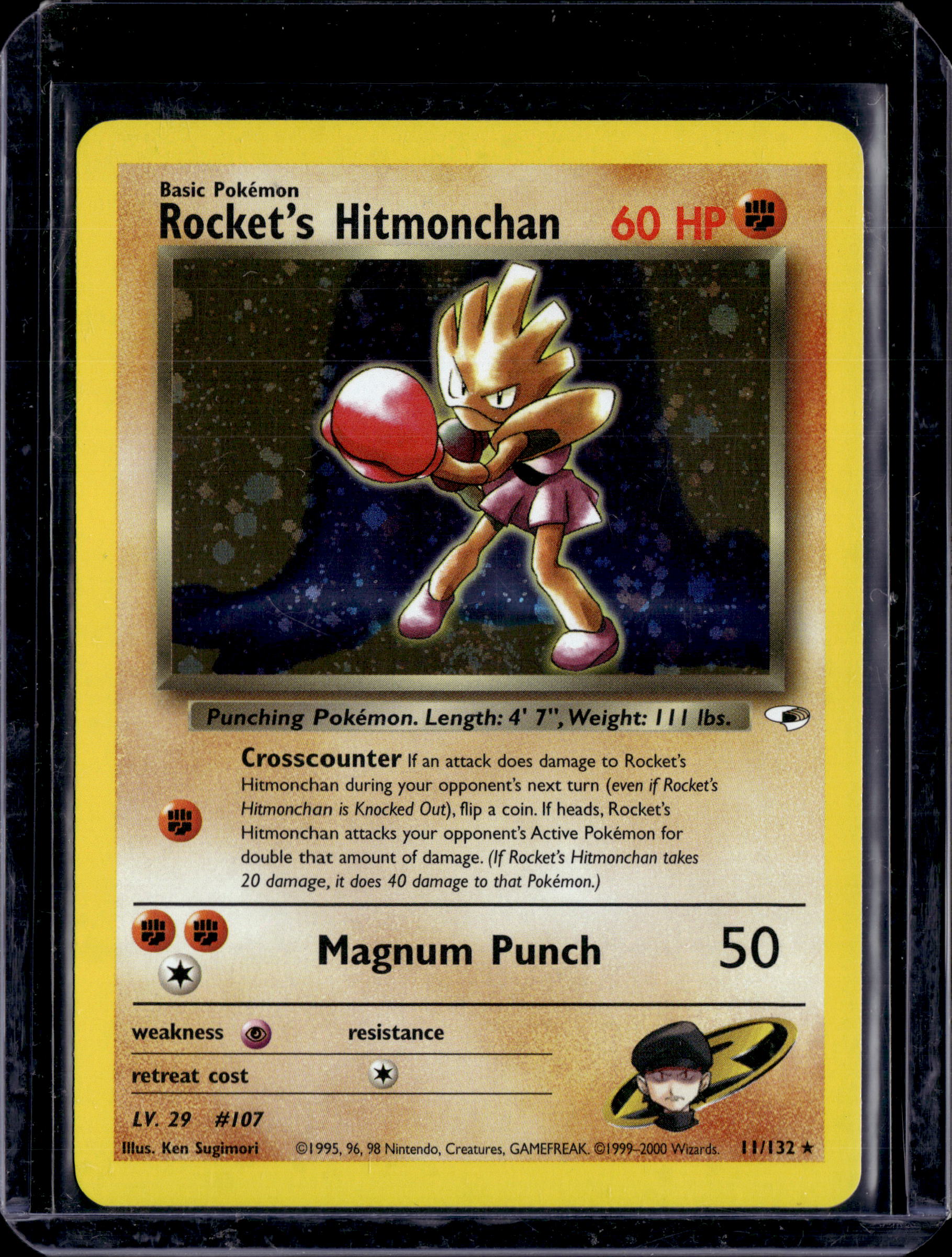 2000 Gym Challenge (Unlimited) Rocket's Hitmonchan Holo