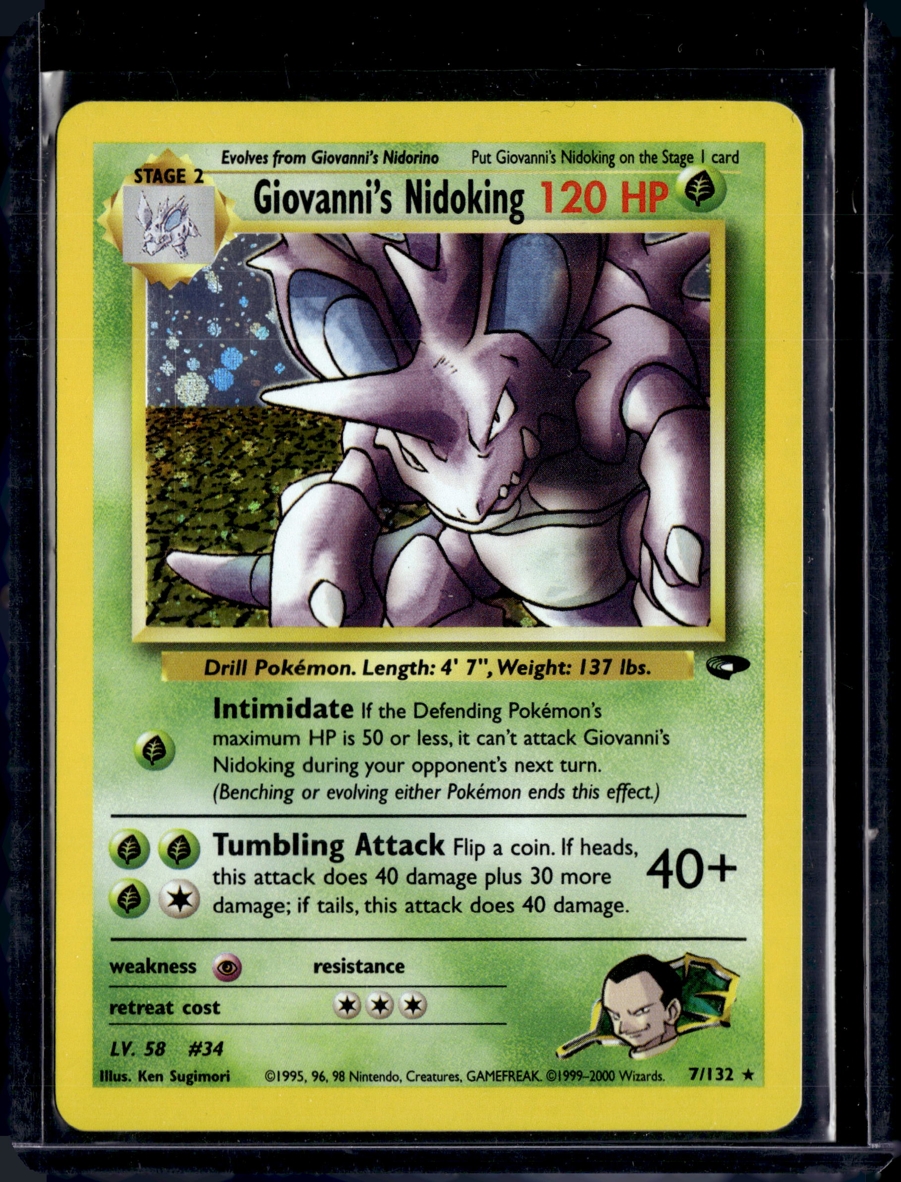 2000 Gym Challenge (Unlimited) Giovanni's Nidoking Holo