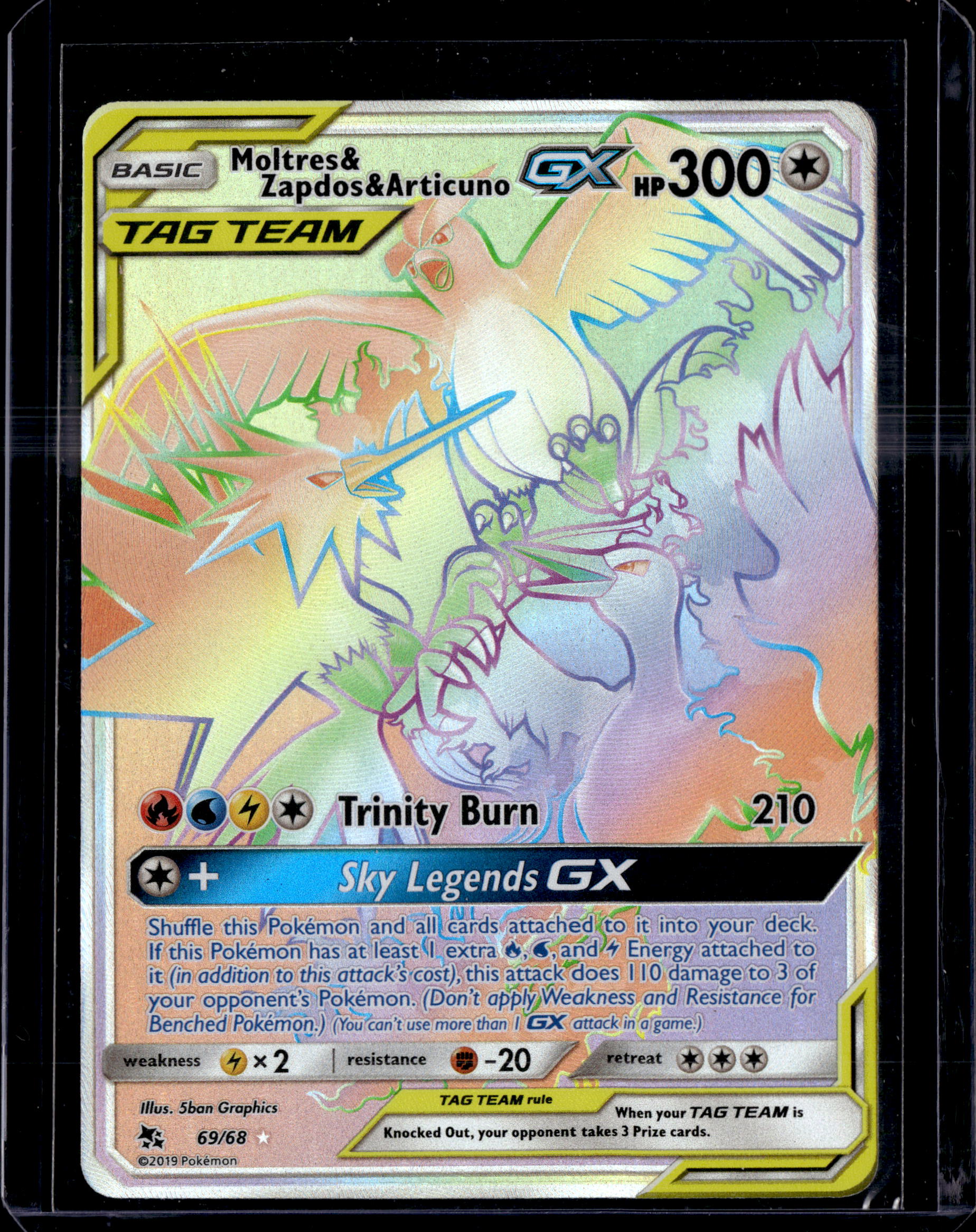 2019 Sun & Moon Hidden Fates Moltres & Zapdos & Articuno GX