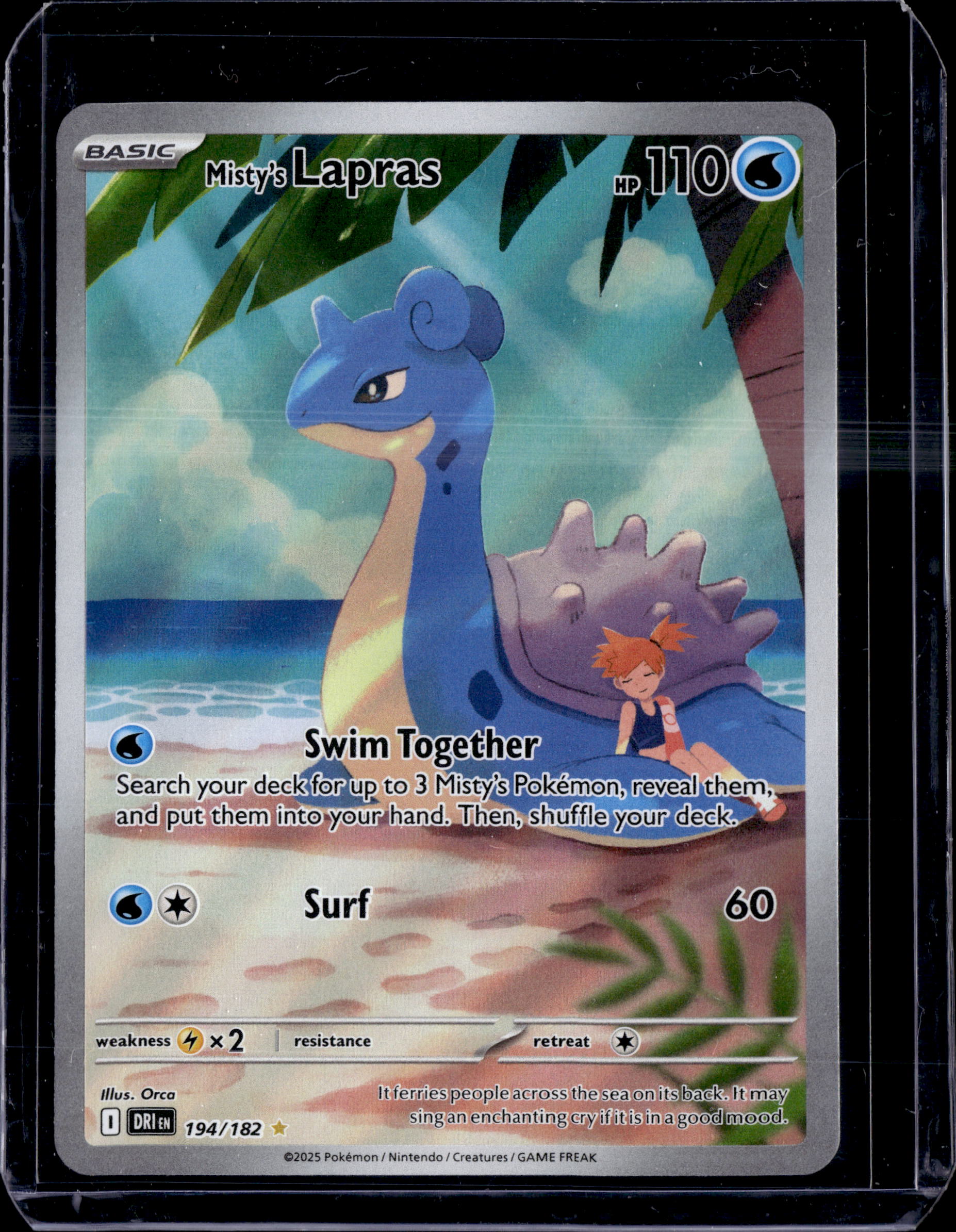 2025 Destined Rivals Misty's Lapras Illustration Rare