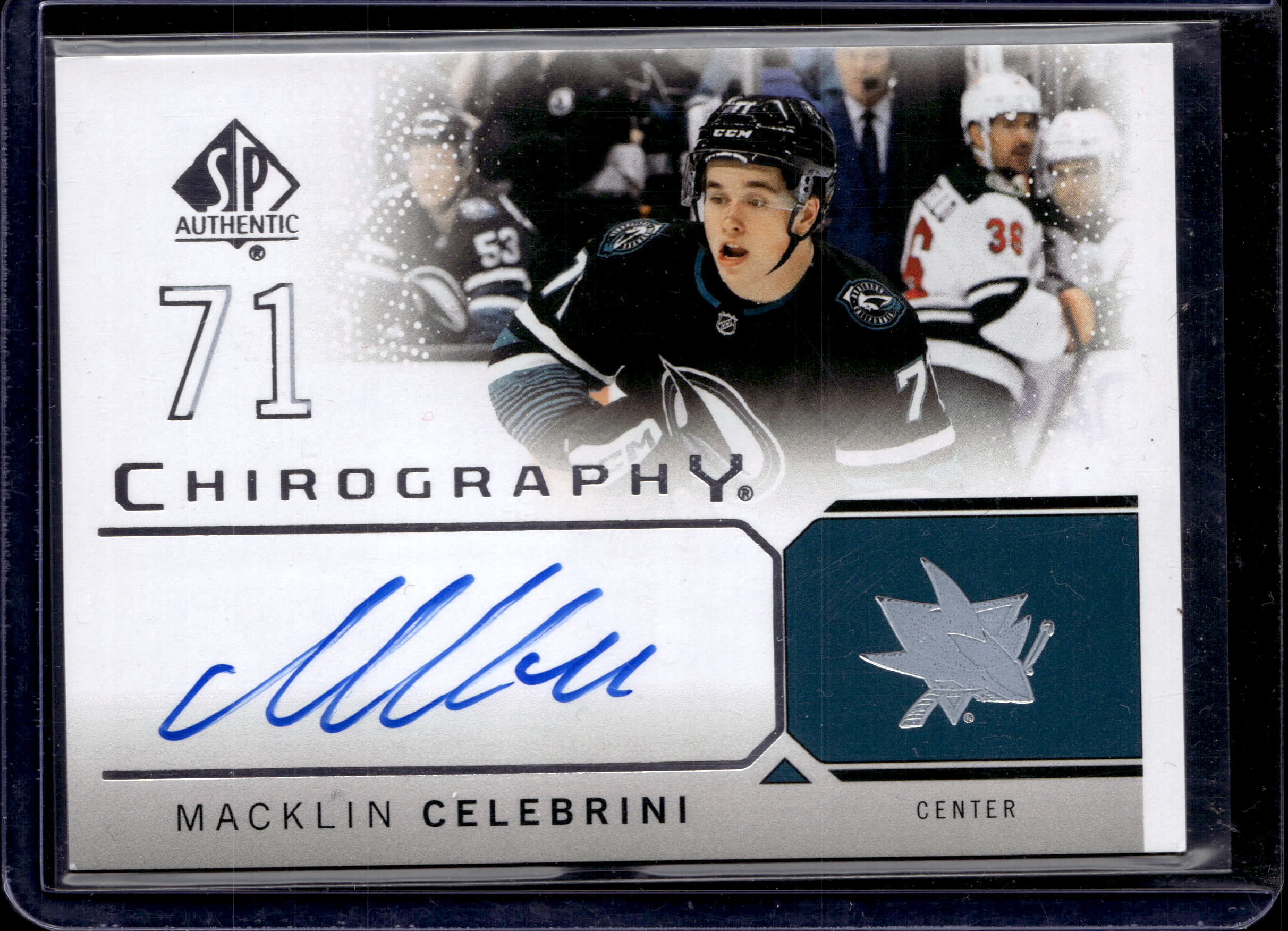 2024-25 SP Authentic Chirography Auto Macklin Celebrini